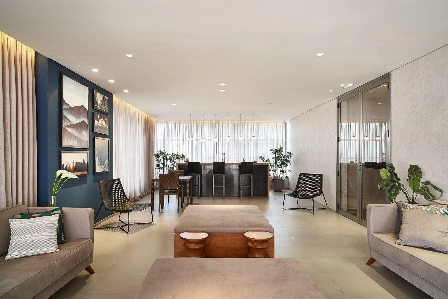 Seating area in Homelike by Viva - Apartamentos completos em Pinheiros a uma quadra da Faria Lima