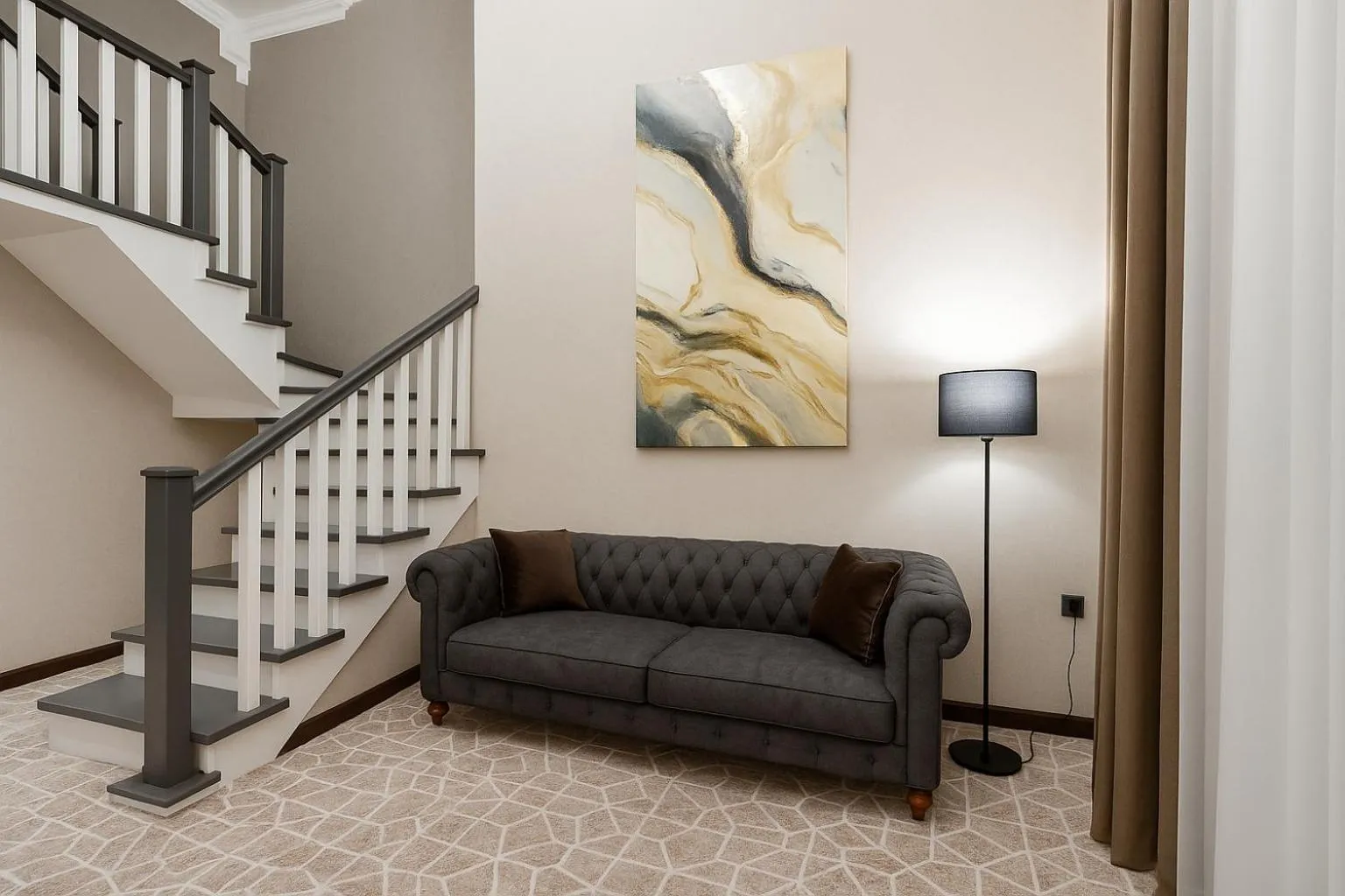 Seating area in Tauke Khan Plaza