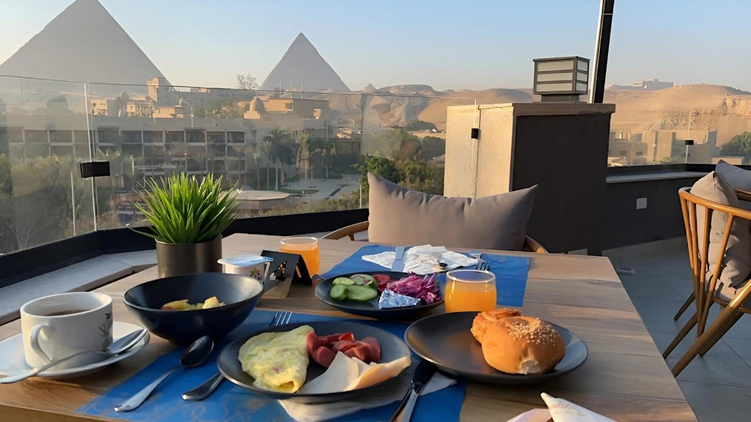 Continental breakfast in Nozol Pyramids Hotel and Spa