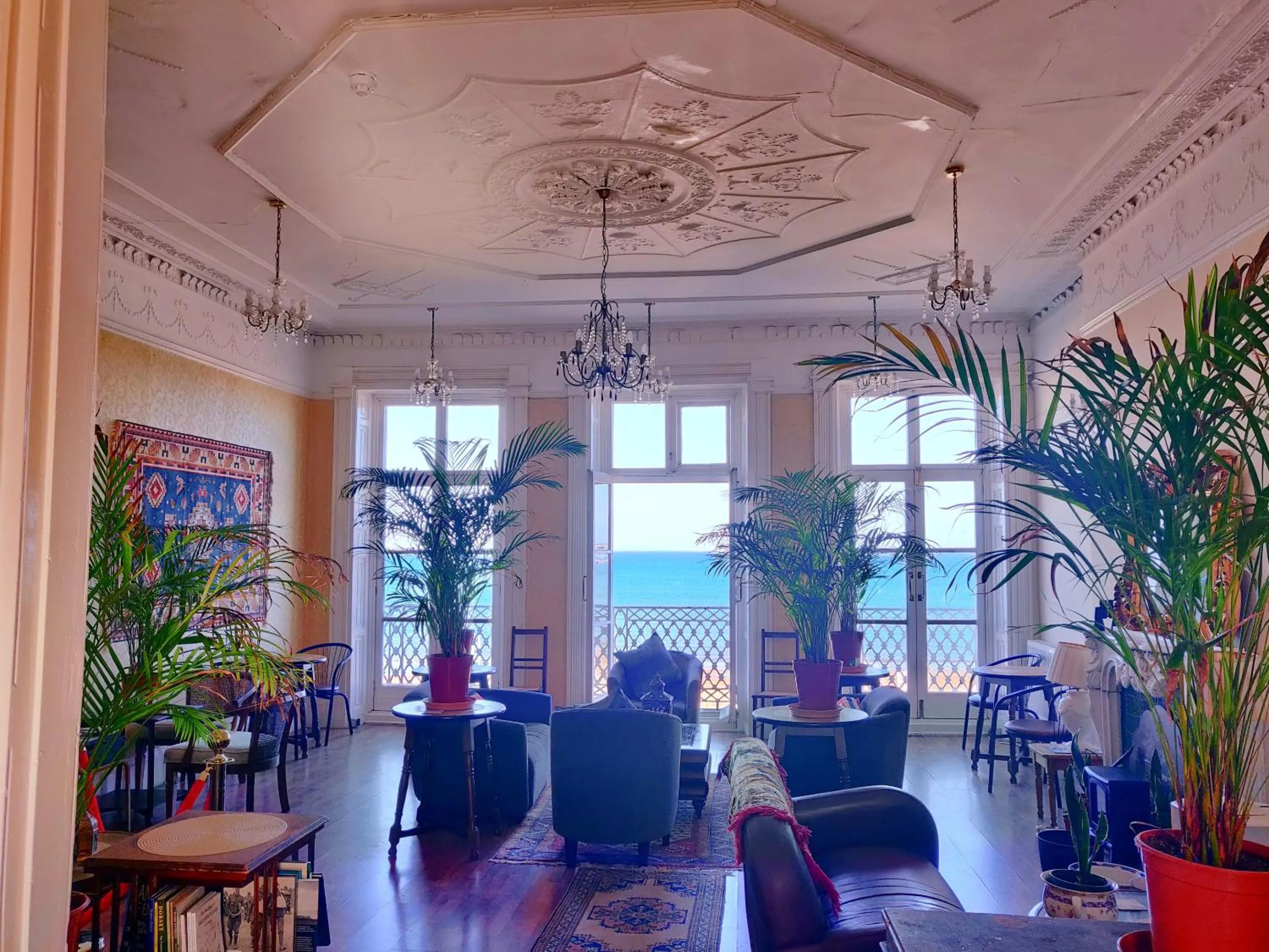 Communal lounge/ TV room in The Lawrence of Arabia Hotel