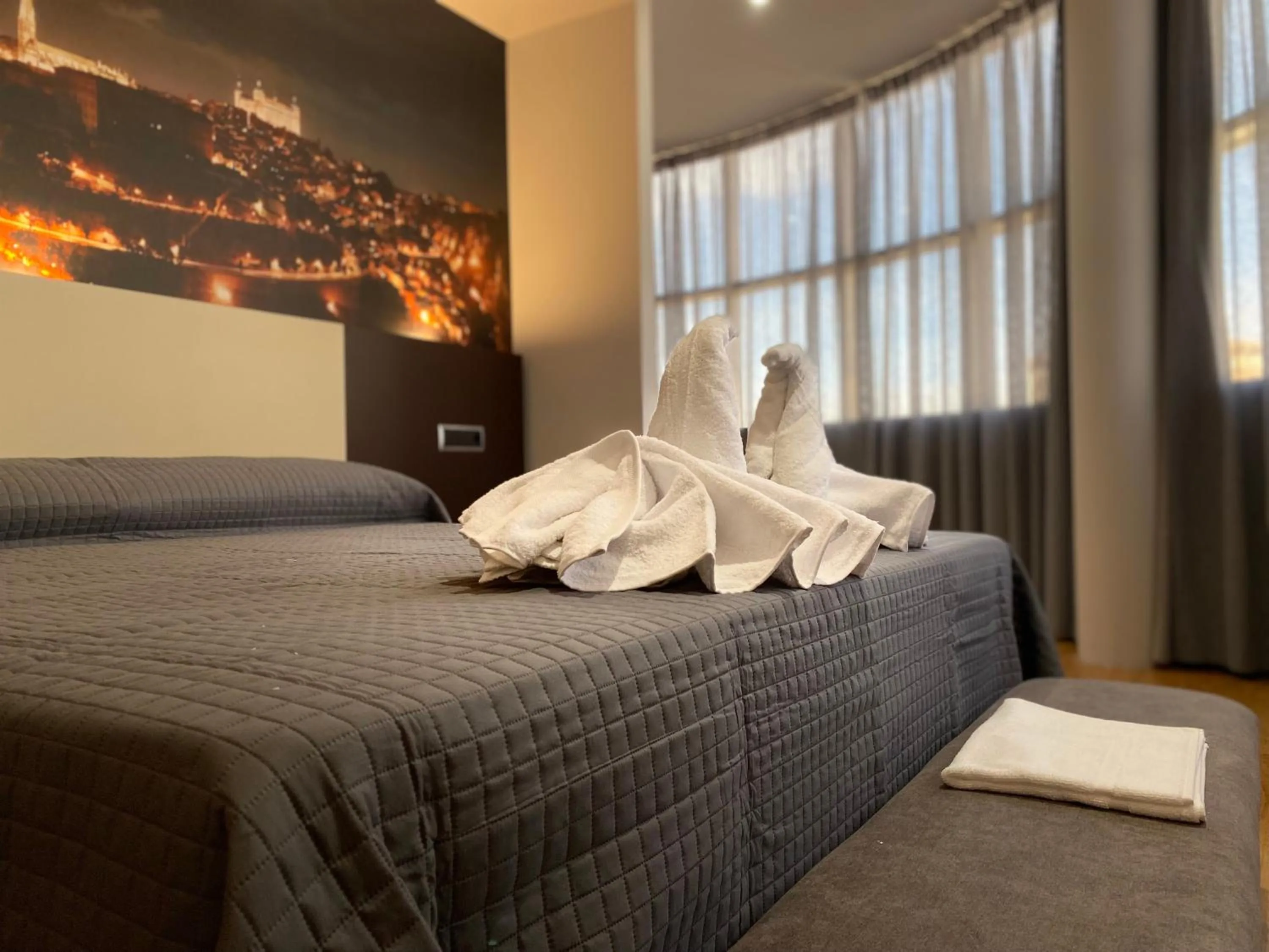 Bed in Hotel-Asador Montes Oretanos