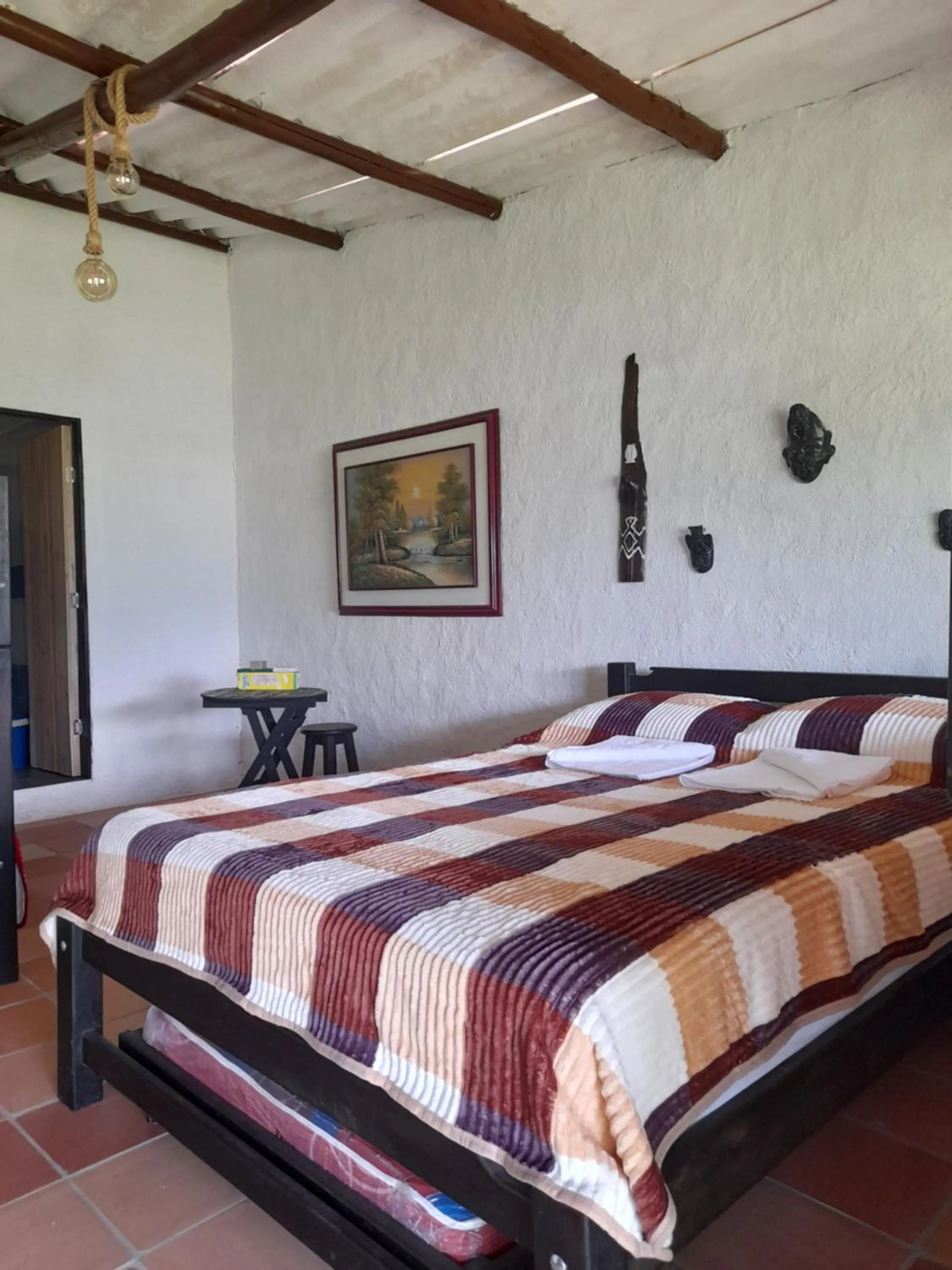 Bed in HOTEL CAMPESTRE ABRAZO DEL ANGEL