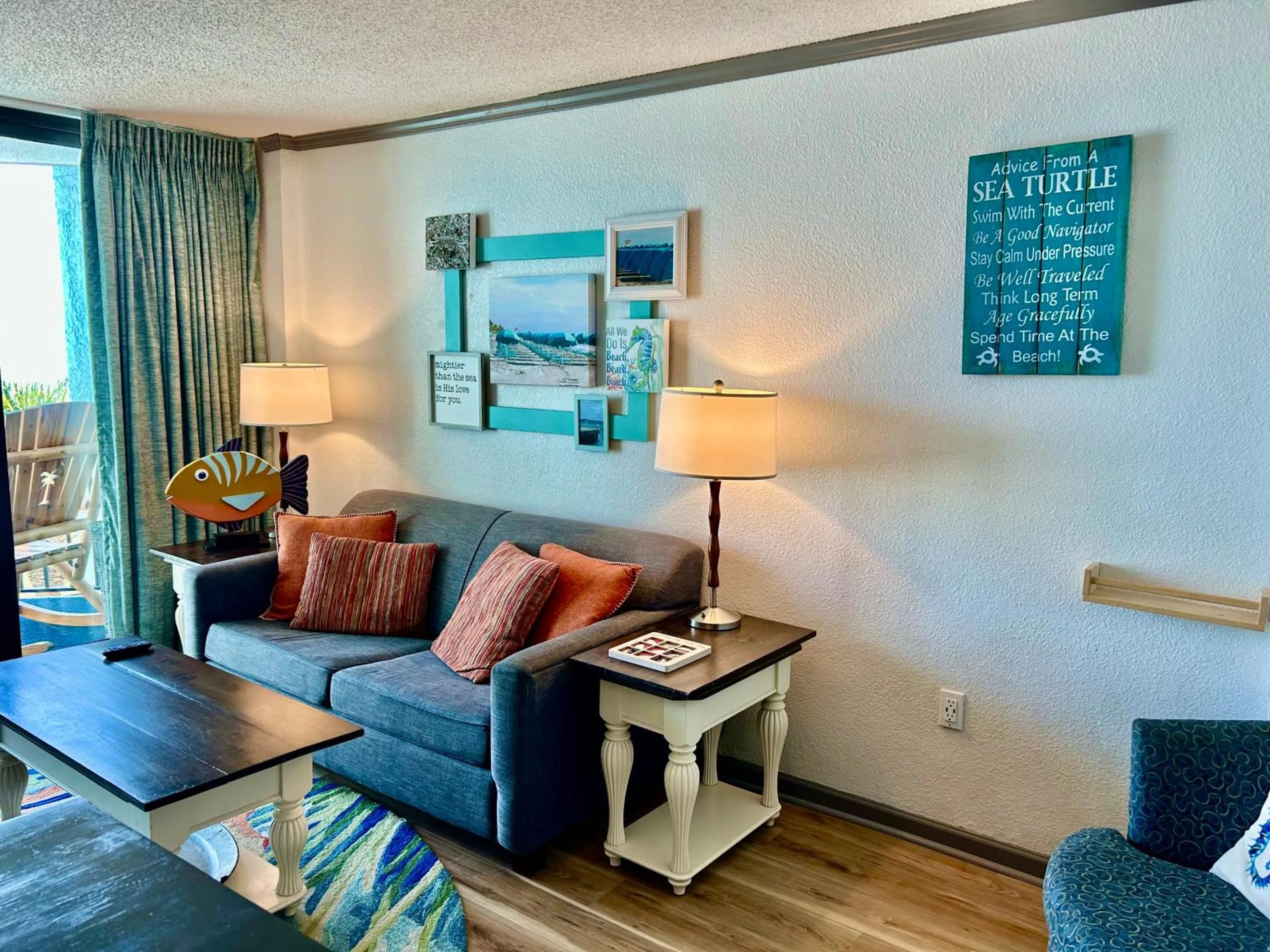 Living room in Flip Flop at Compass Cove