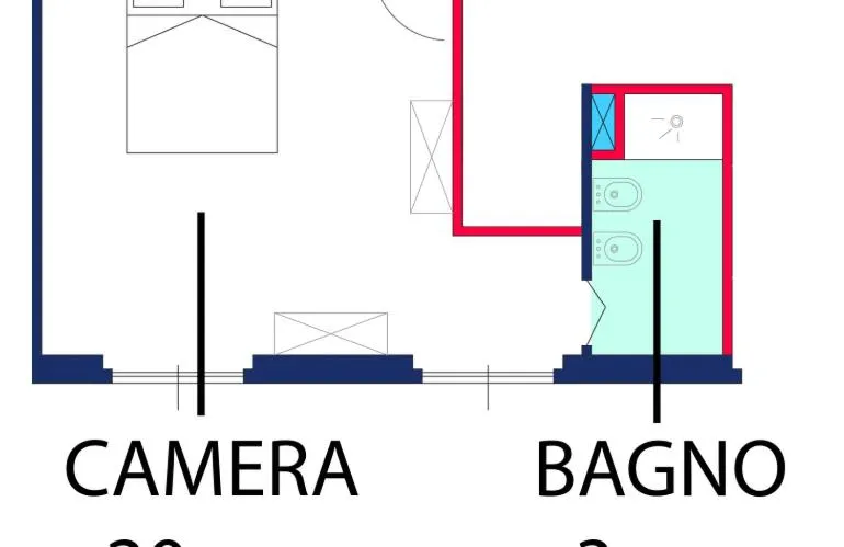 Floor plan in GUEST HOUSE SONNINO 37 Cagliari