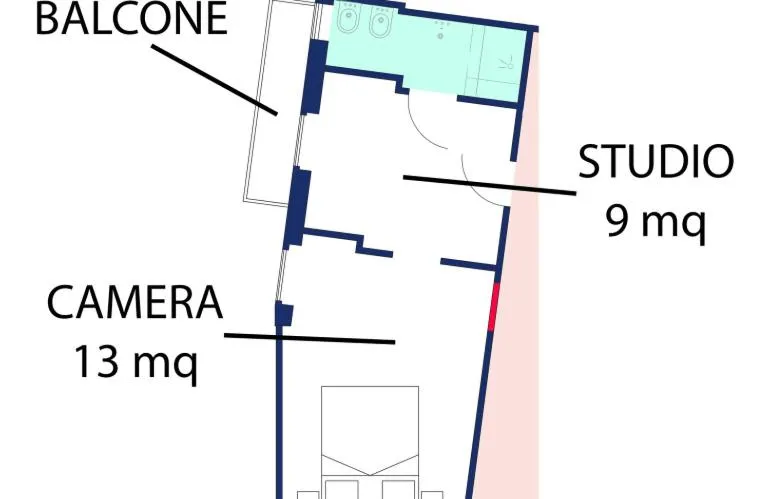 Floor plan in GUEST HOUSE SONNINO 37 Cagliari