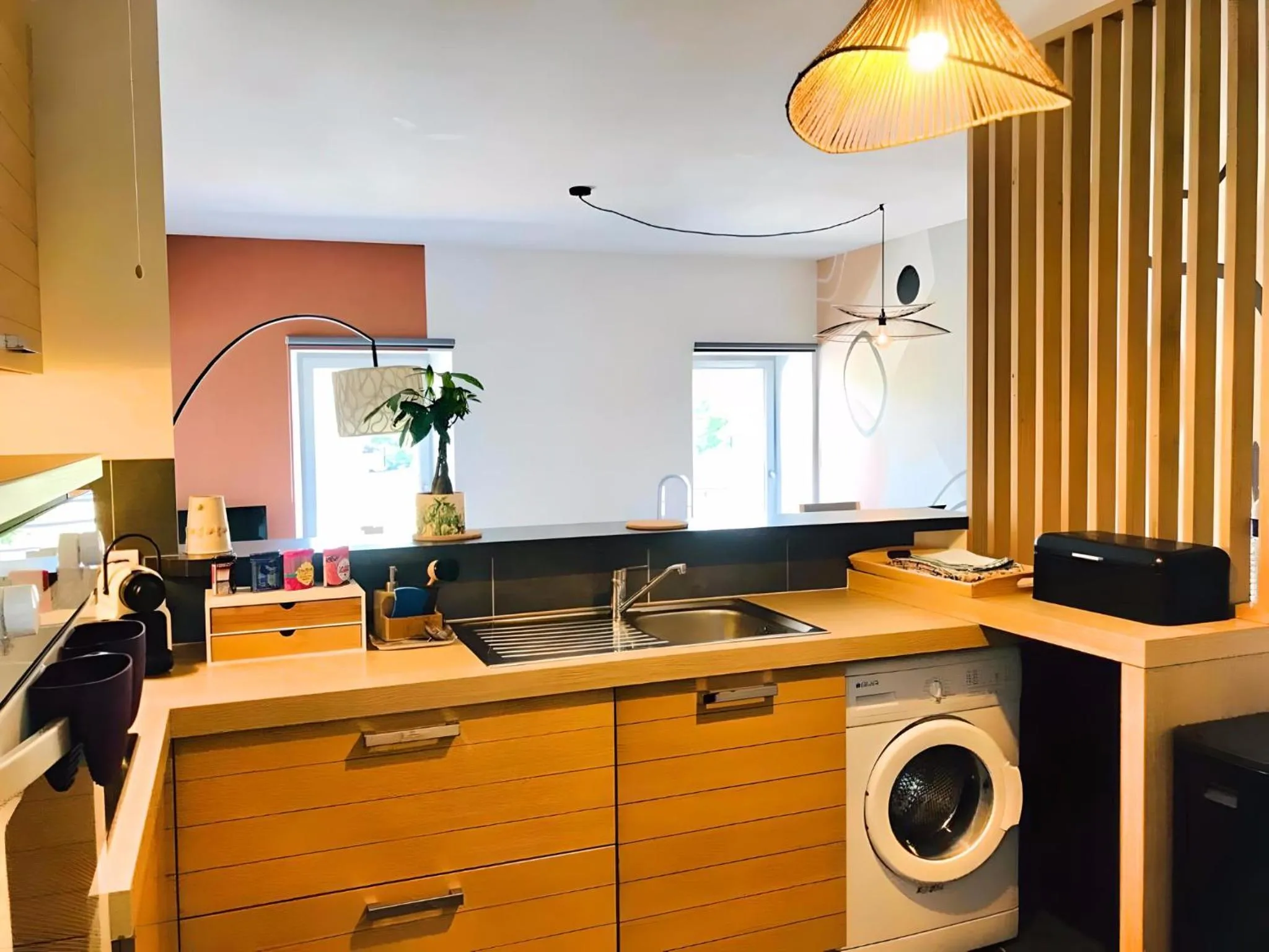 Kitchen or kitchenette in Grand T2 Neuf de Standing Centre Ville Jonzac