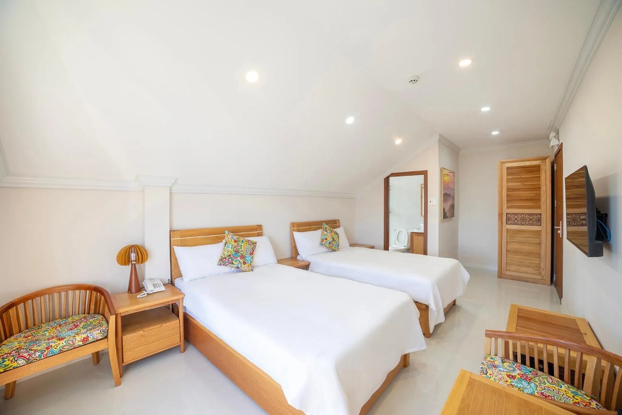 Bed in Cerasoi Boutique Villa Dalat