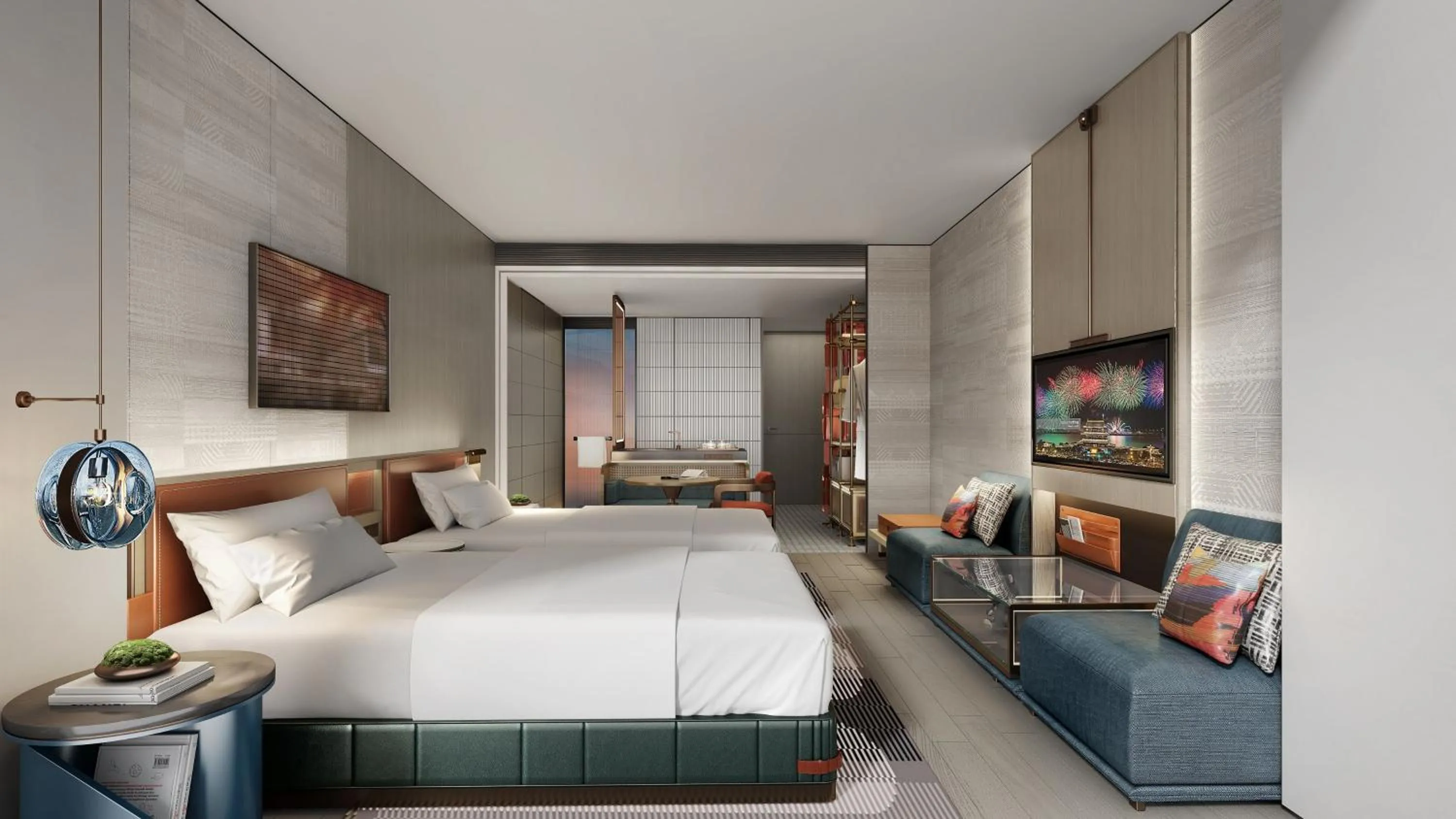 Photo of the whole room, Bed in Hotel Indigo Changsha Meixi Lake