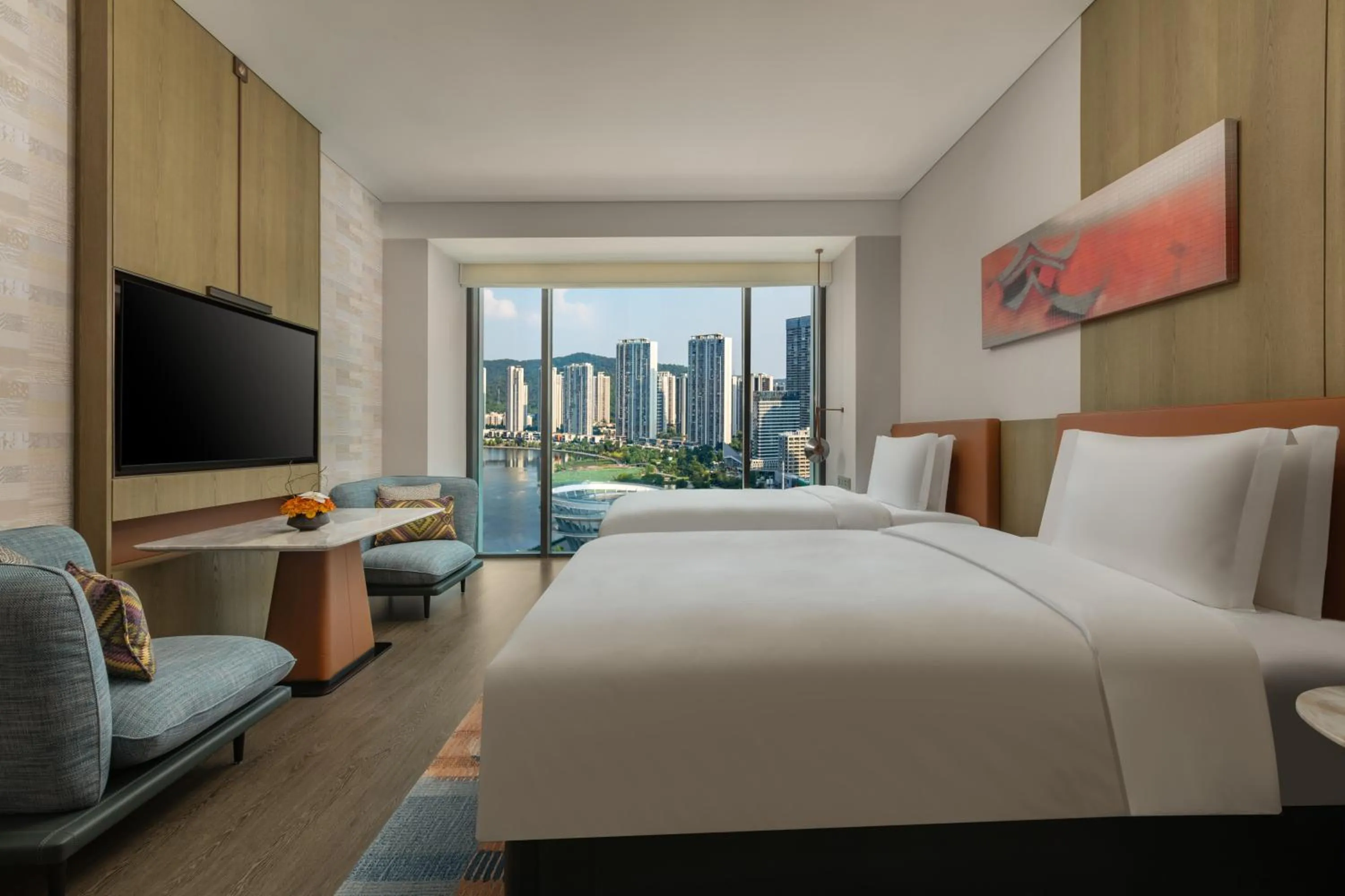 Bed in Hotel Indigo Changsha Meixi Lake