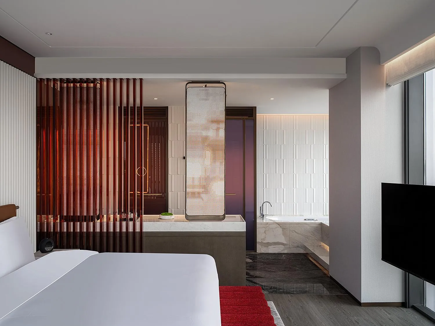 Bed in Hotel Indigo Changsha Meixi Lake