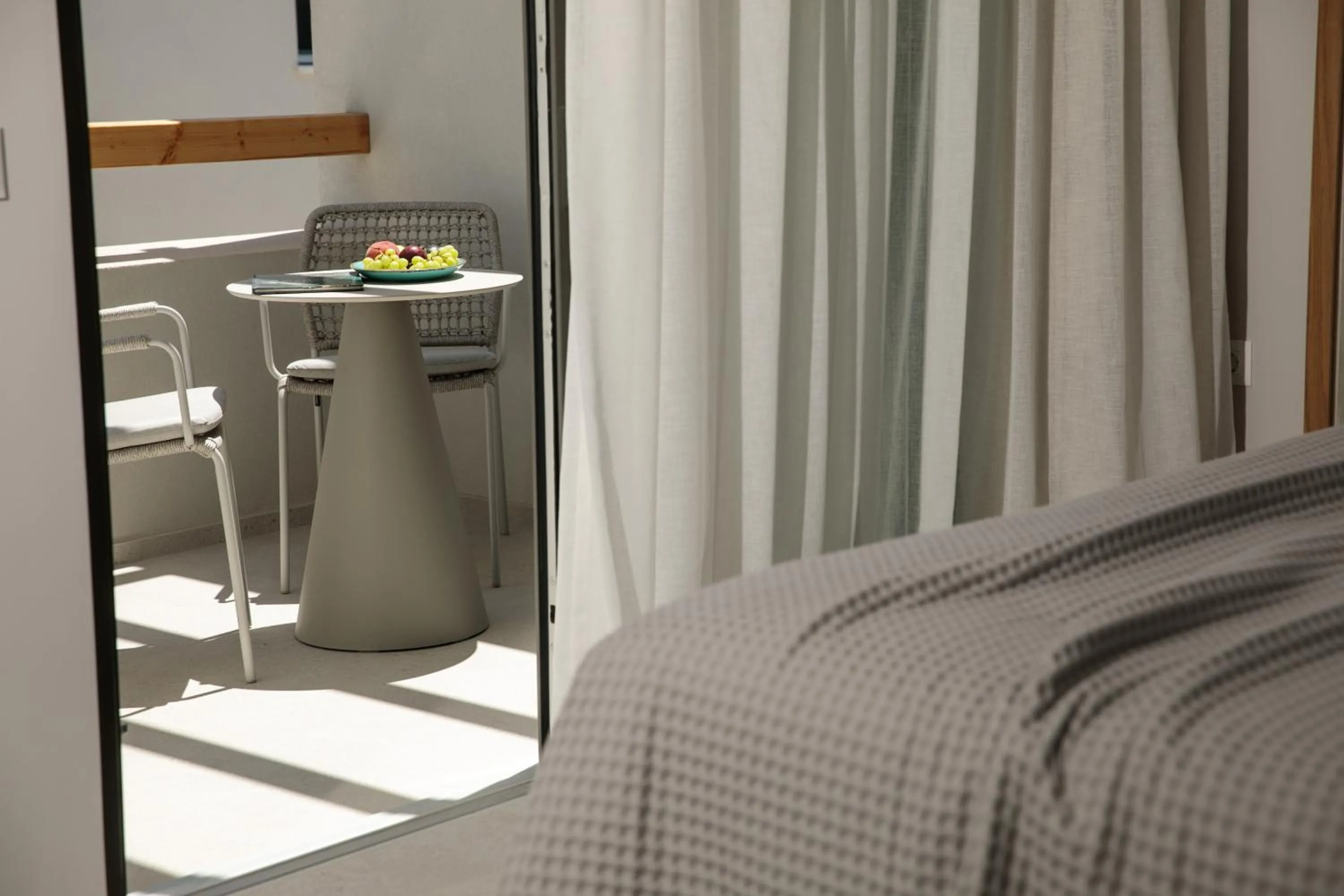 Balcony/Terrace, Bed in Anapollo Boutique Hotel Adults Only