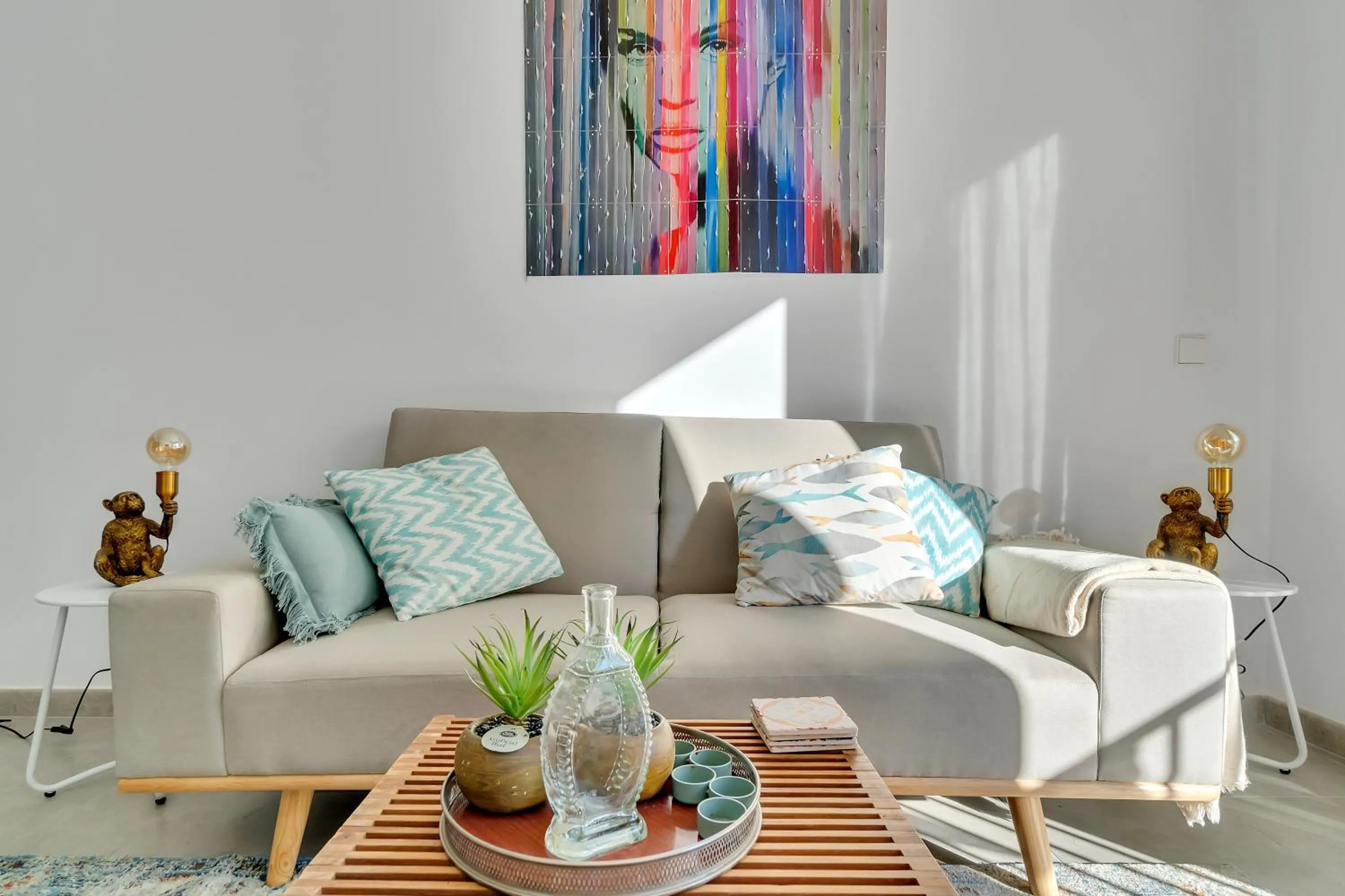 Living room in Las Olas del Mare, 200 meters from the beach