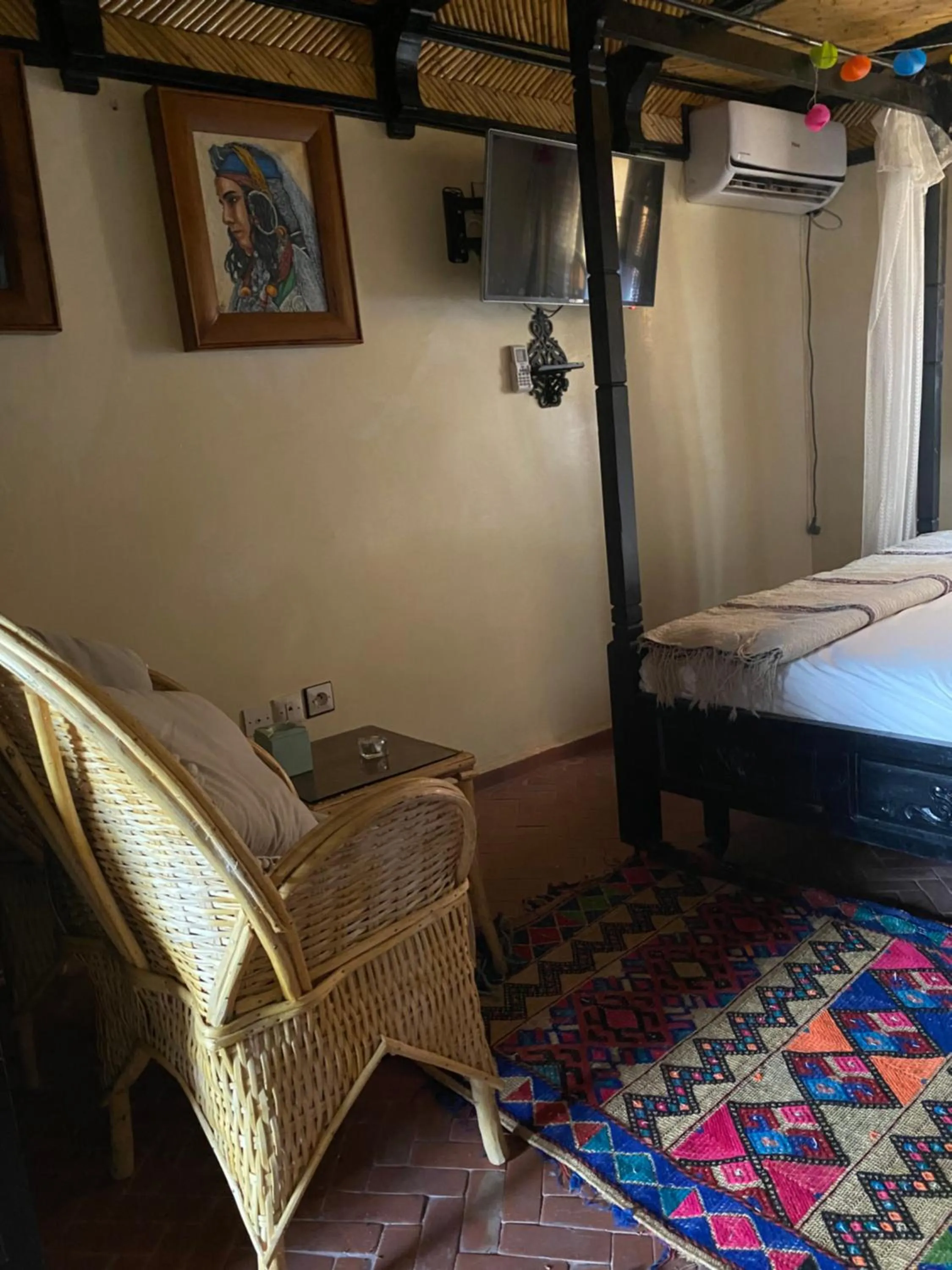 Bed in Riad Azurite