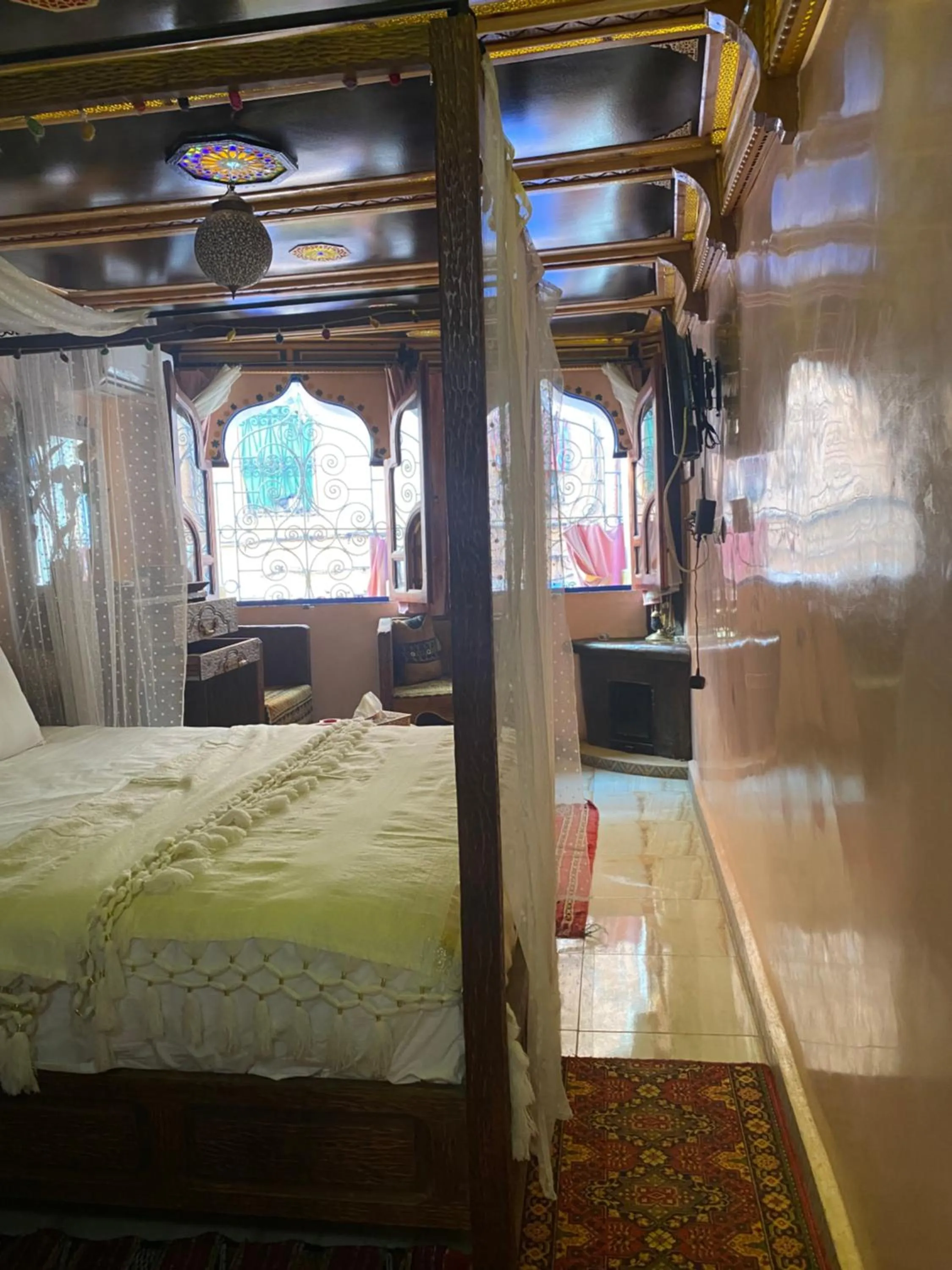 Bed in Riad Azurite
