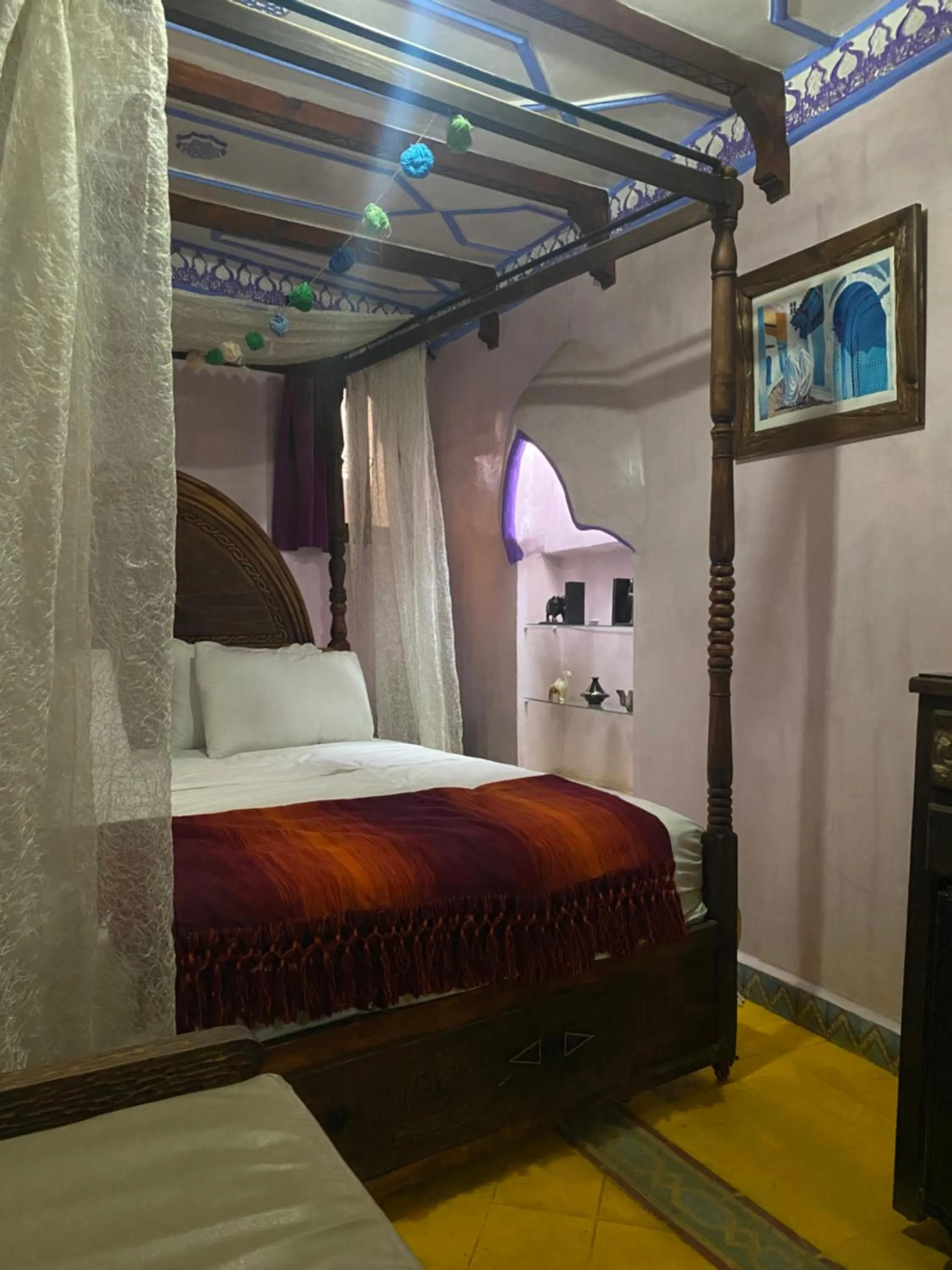 Bed in Riad Azurite