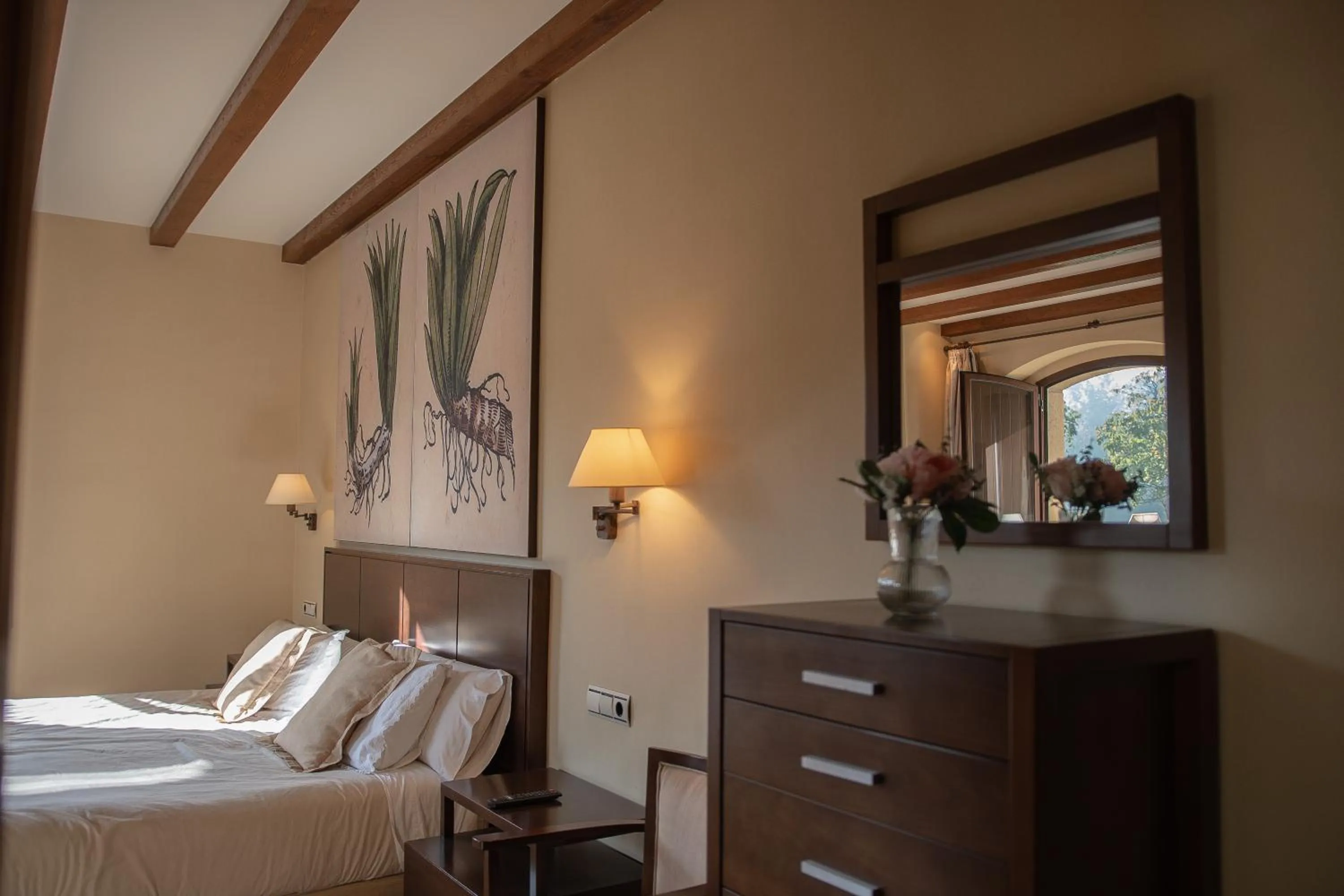 Bed in OLATZEA LANDA HOTELA