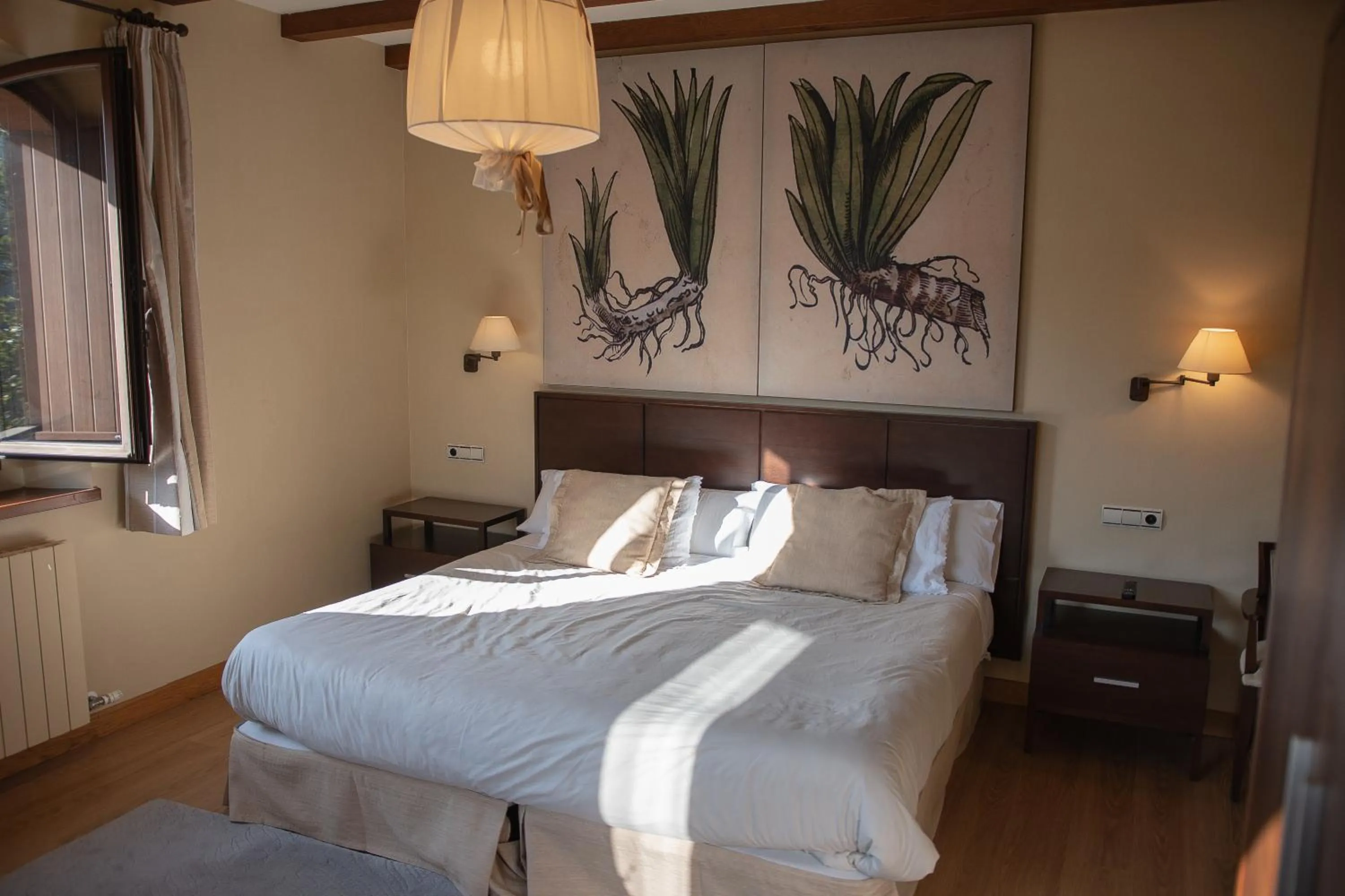 Bed in OLATZEA LANDA HOTELA