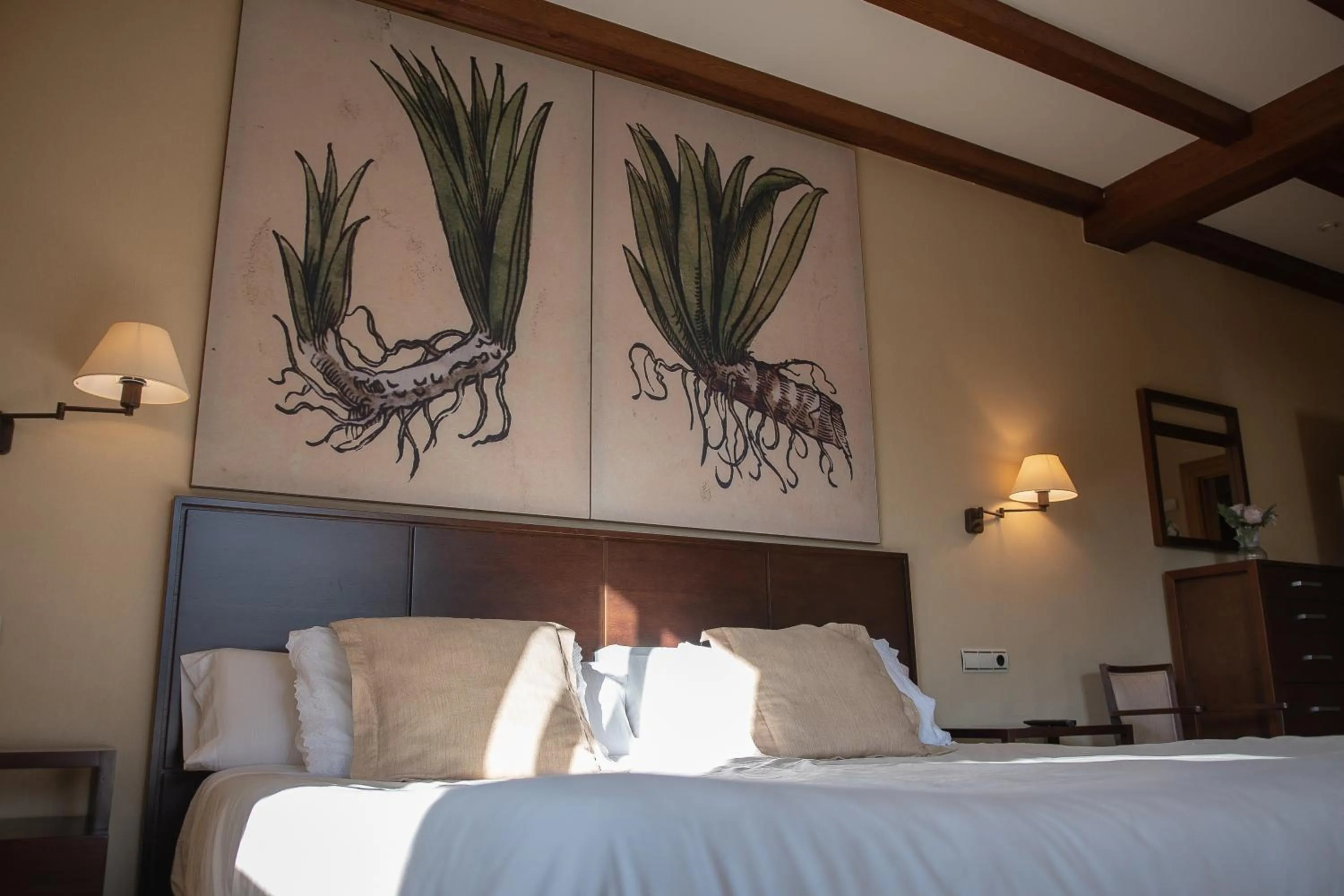 Bed in OLATZEA LANDA HOTELA