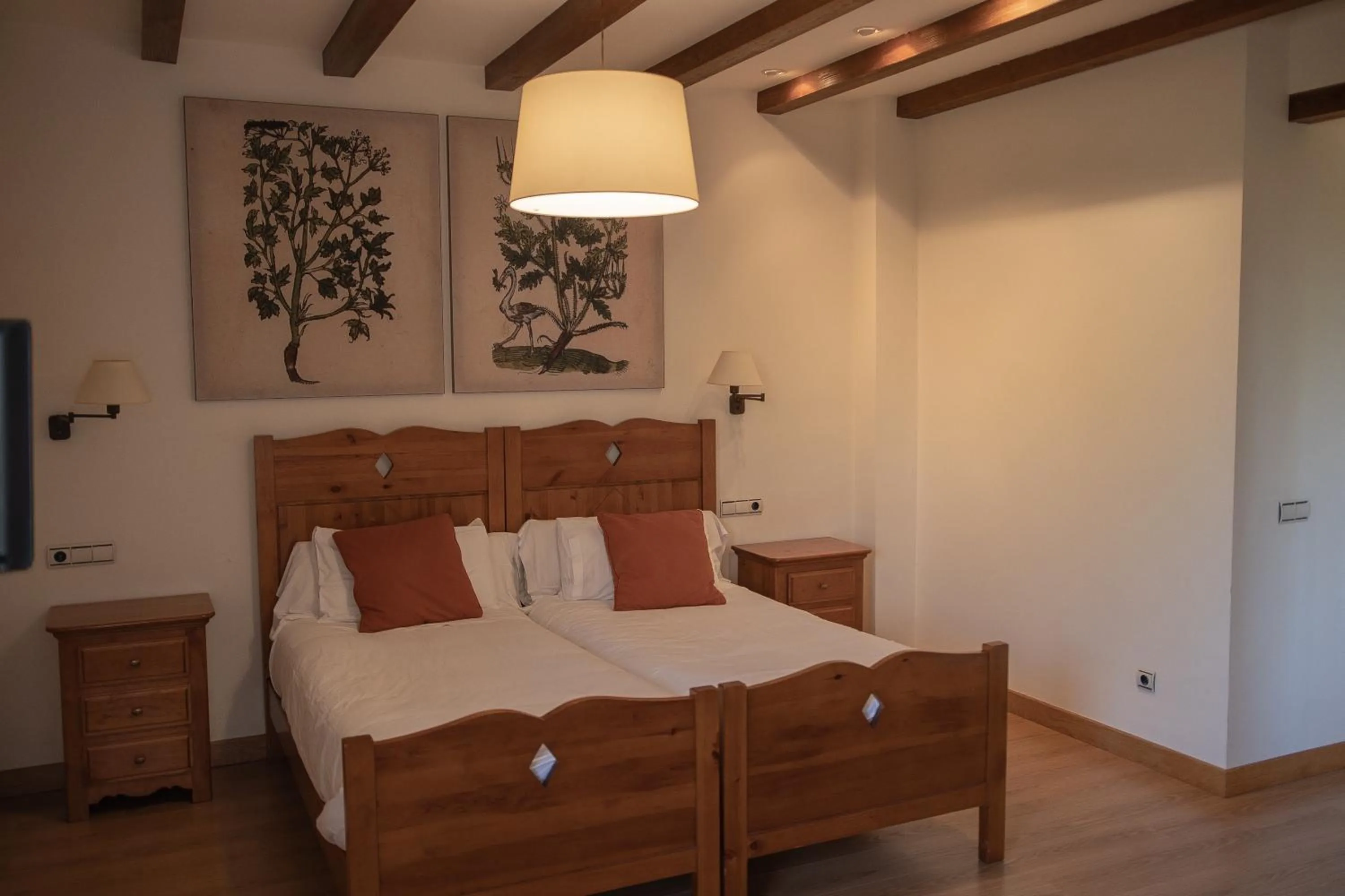 Bed in OLATZEA LANDA HOTELA