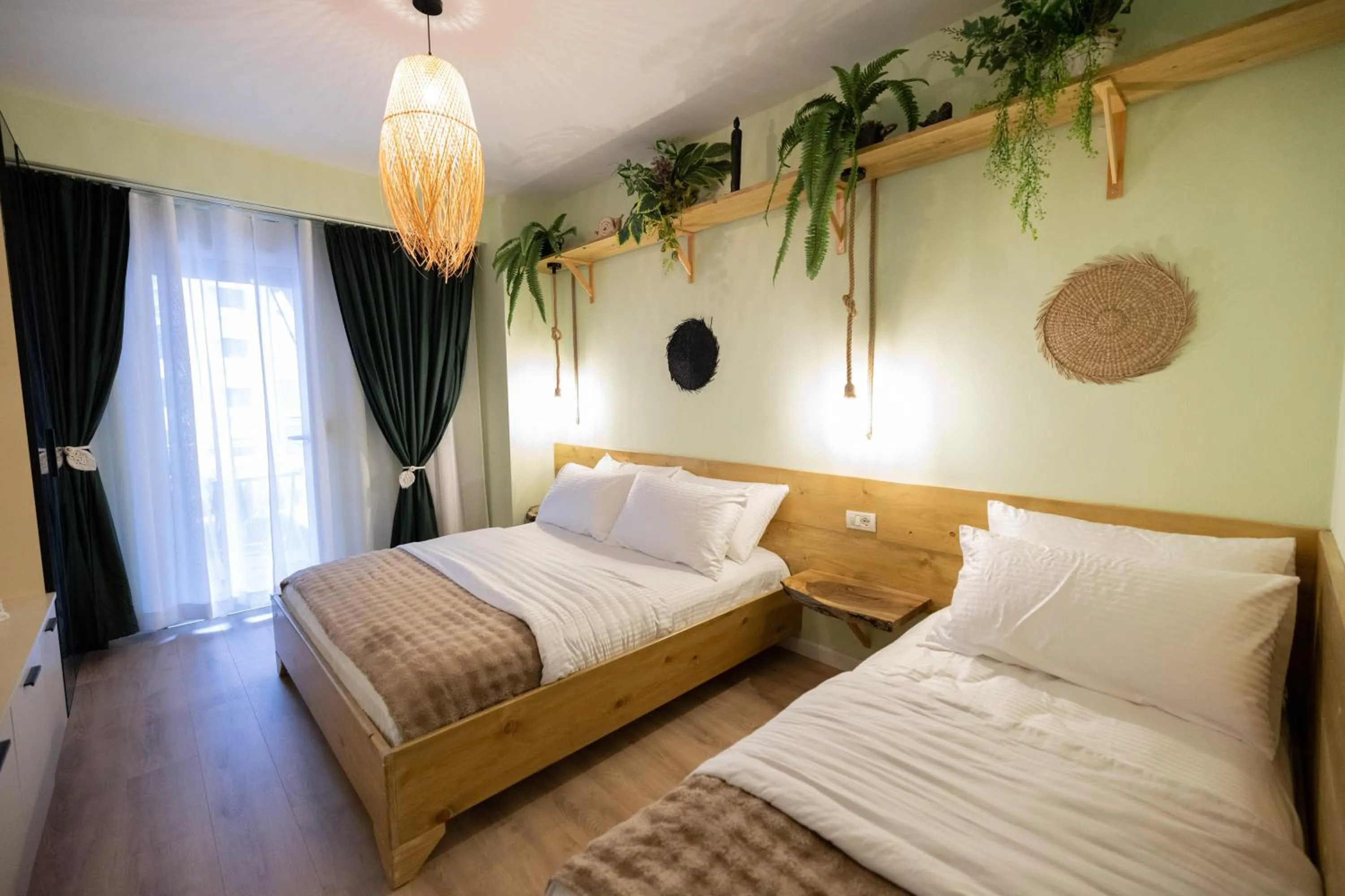 Bed in Boho Central Apartment