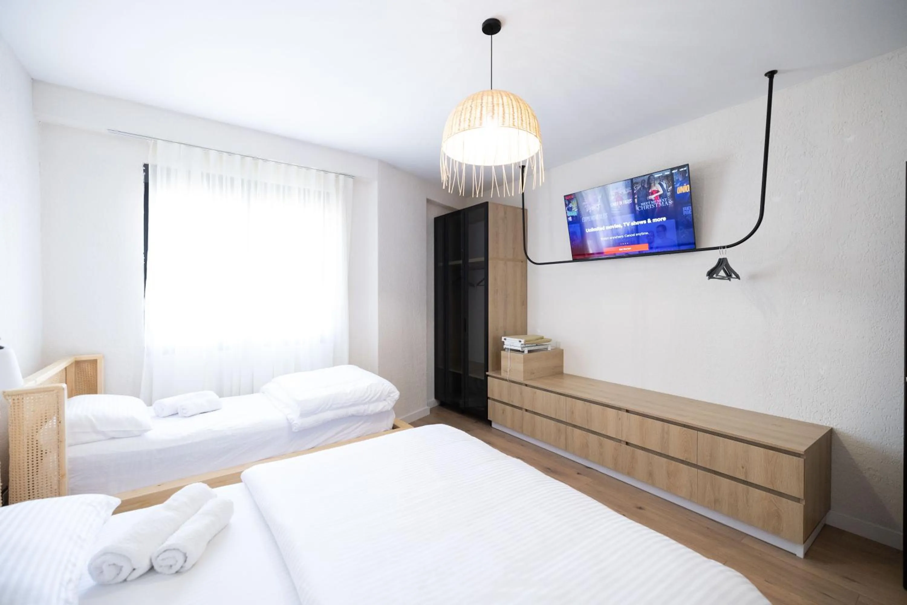 Bed in Boho Central Apartment