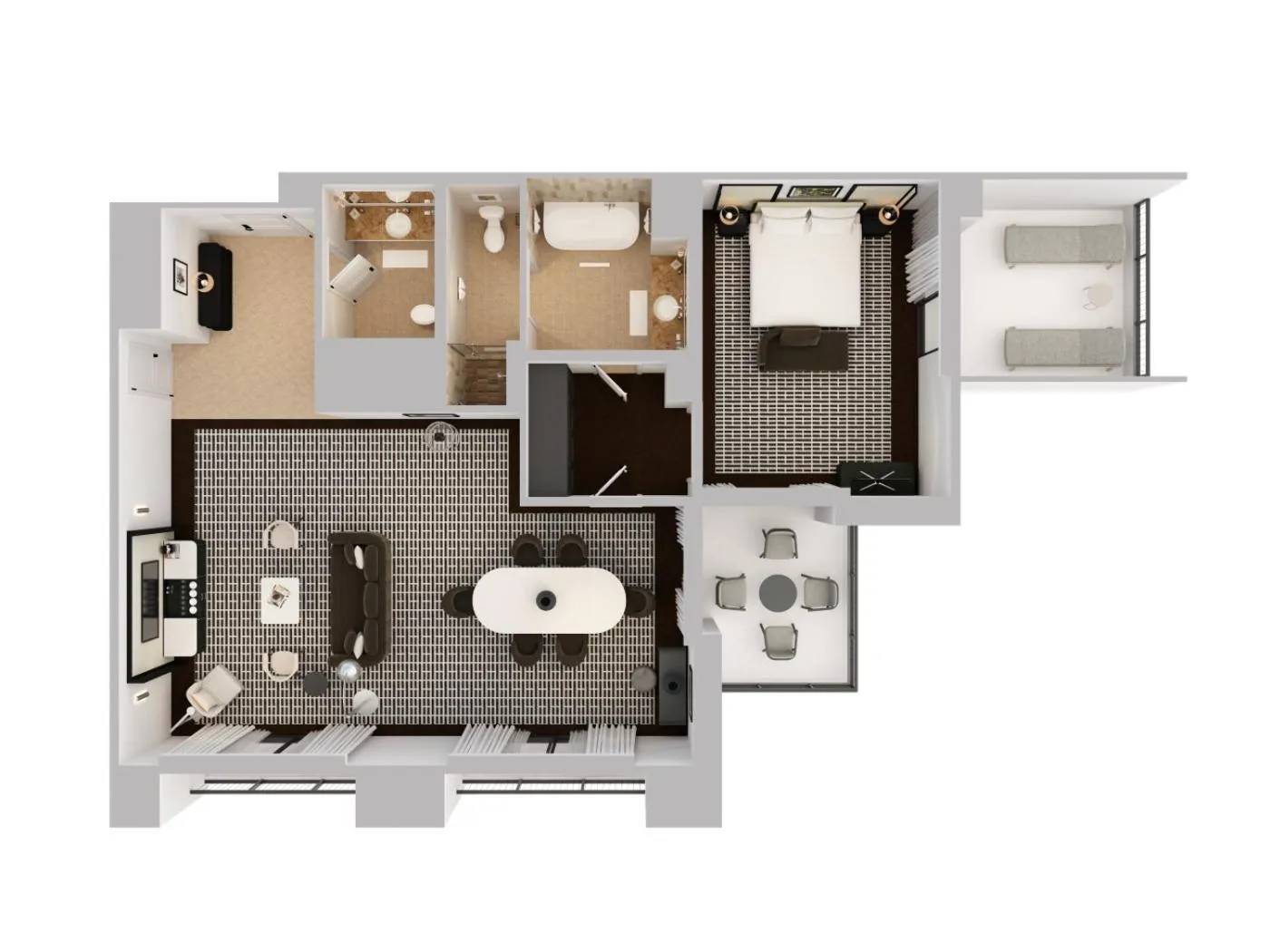 Floor plan in Pendry Newport Beach