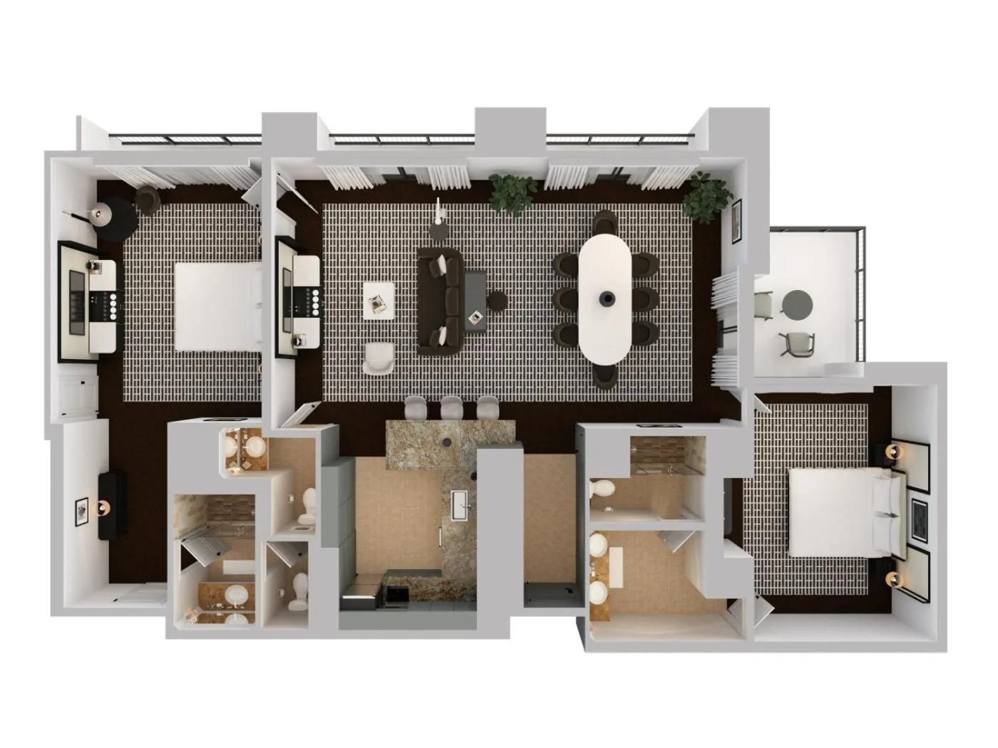 Floor plan in Pendry Newport Beach