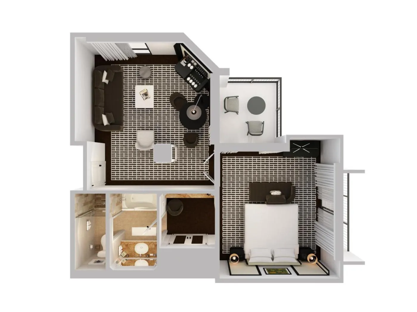 Floor plan in Pendry Newport Beach