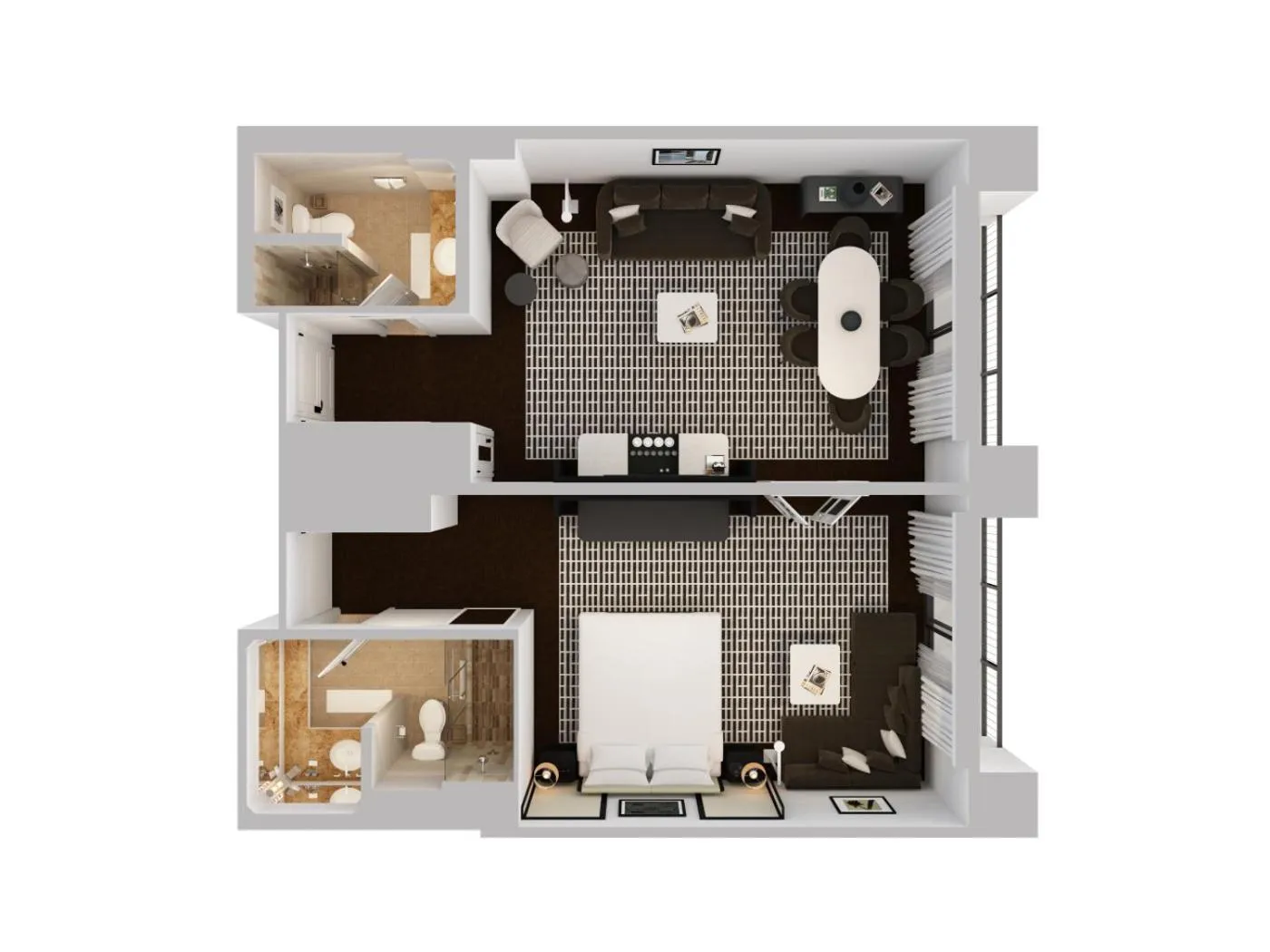 Floor plan in Pendry Newport Beach