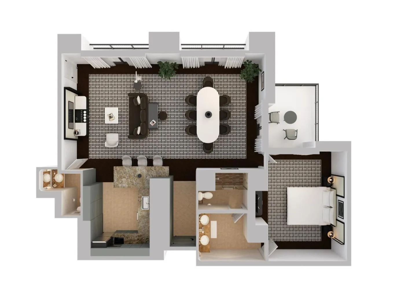 Floor plan in Pendry Newport Beach