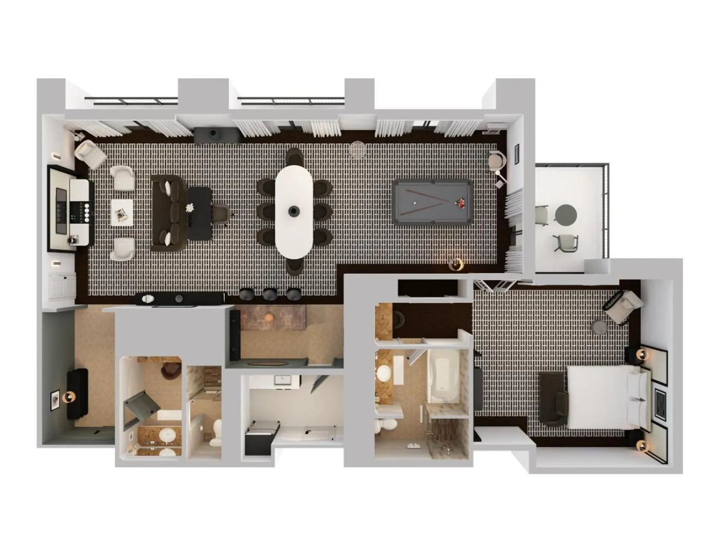 Floor plan in Pendry Newport Beach