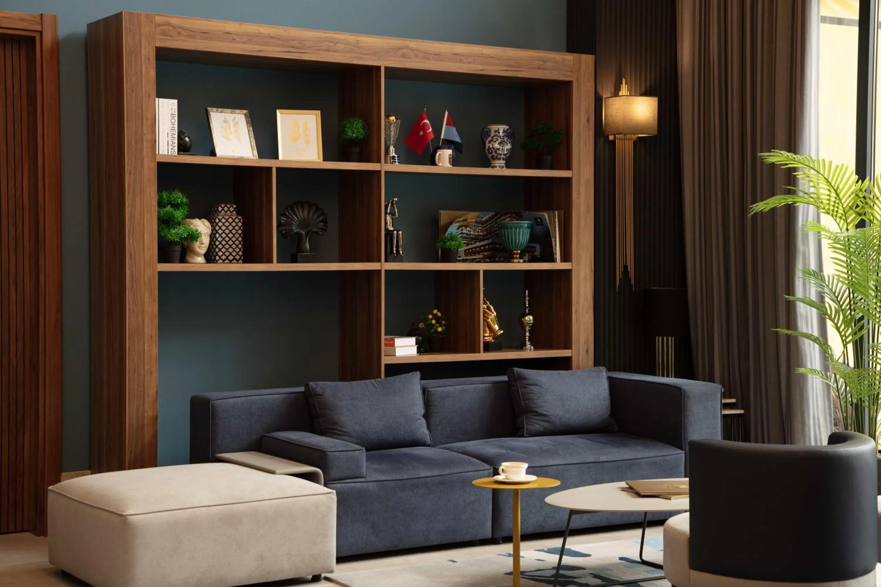 Seating area in V Center Hotel