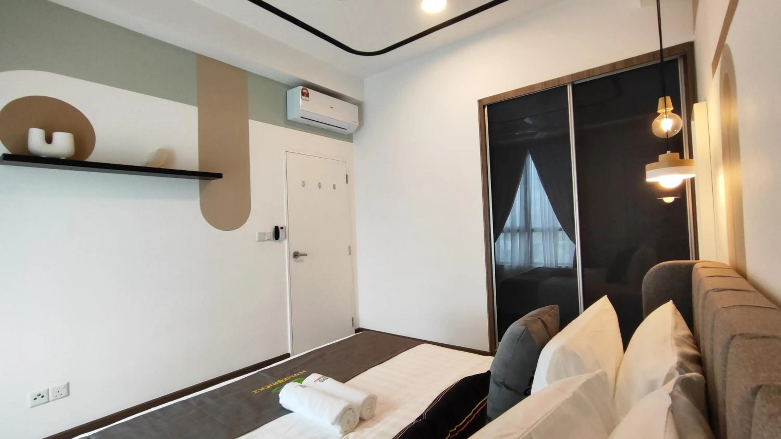 Bedroom, Bed in Cubic Botanical Suites Bangsar South by HomeBrickz