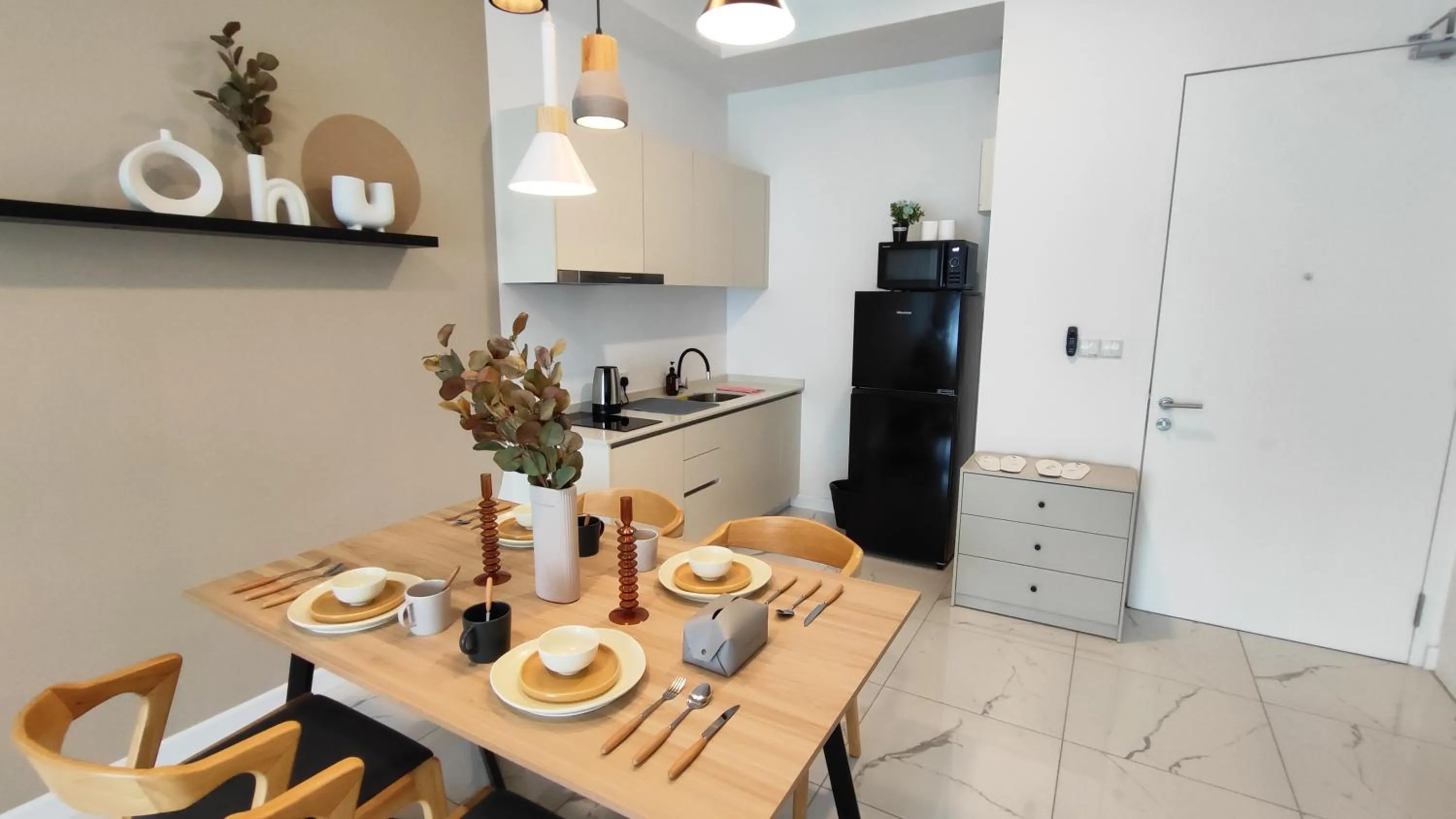 Kitchen or kitchenette in Cubic Botanical Suites Bangsar South by HomeBrickz