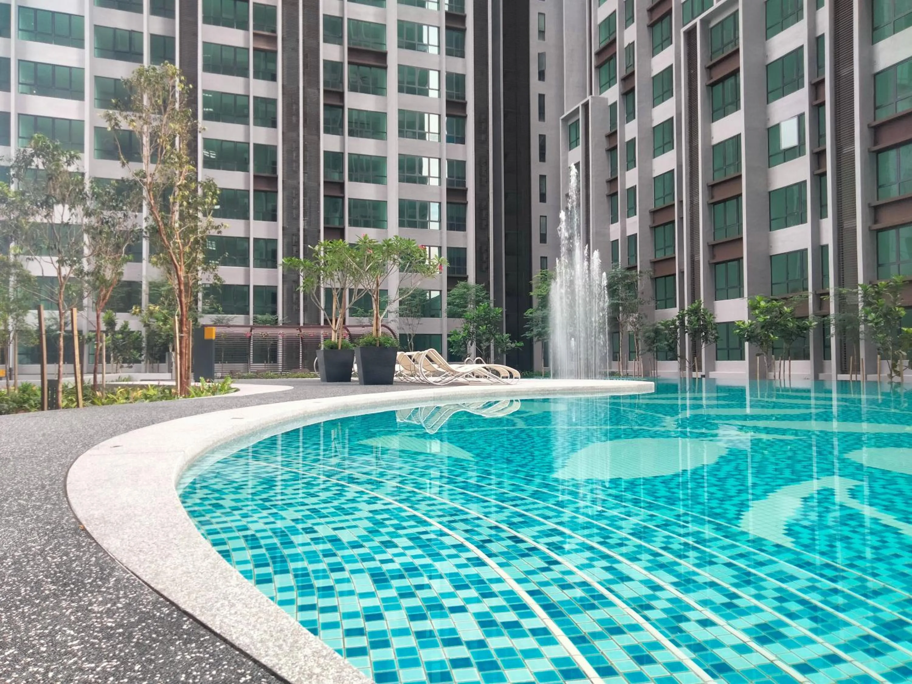 Swimming pool in Cubic Botanical Suites Bangsar South by HomeBrickz