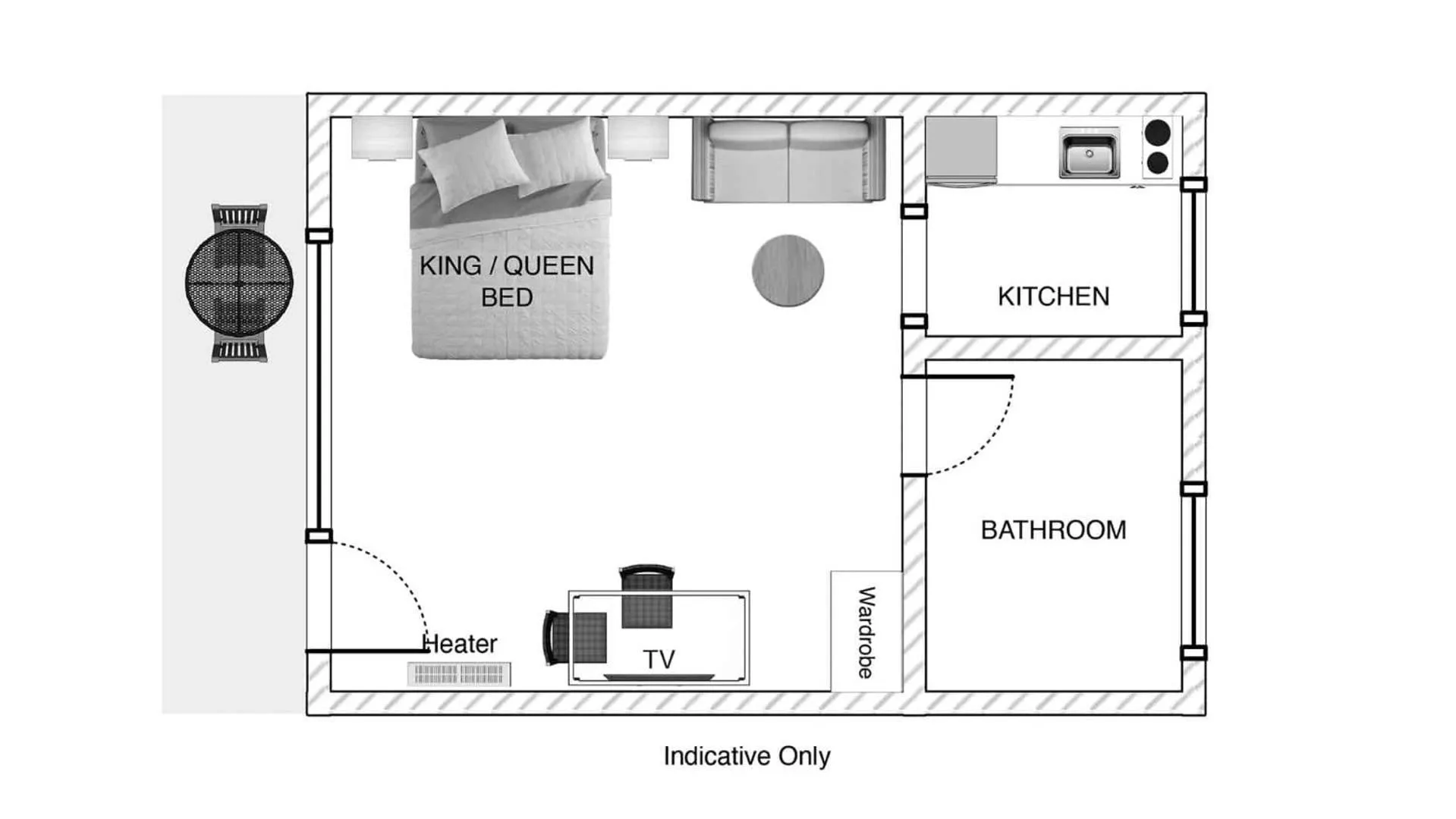 Floor plan in Cedar Lodge Motel