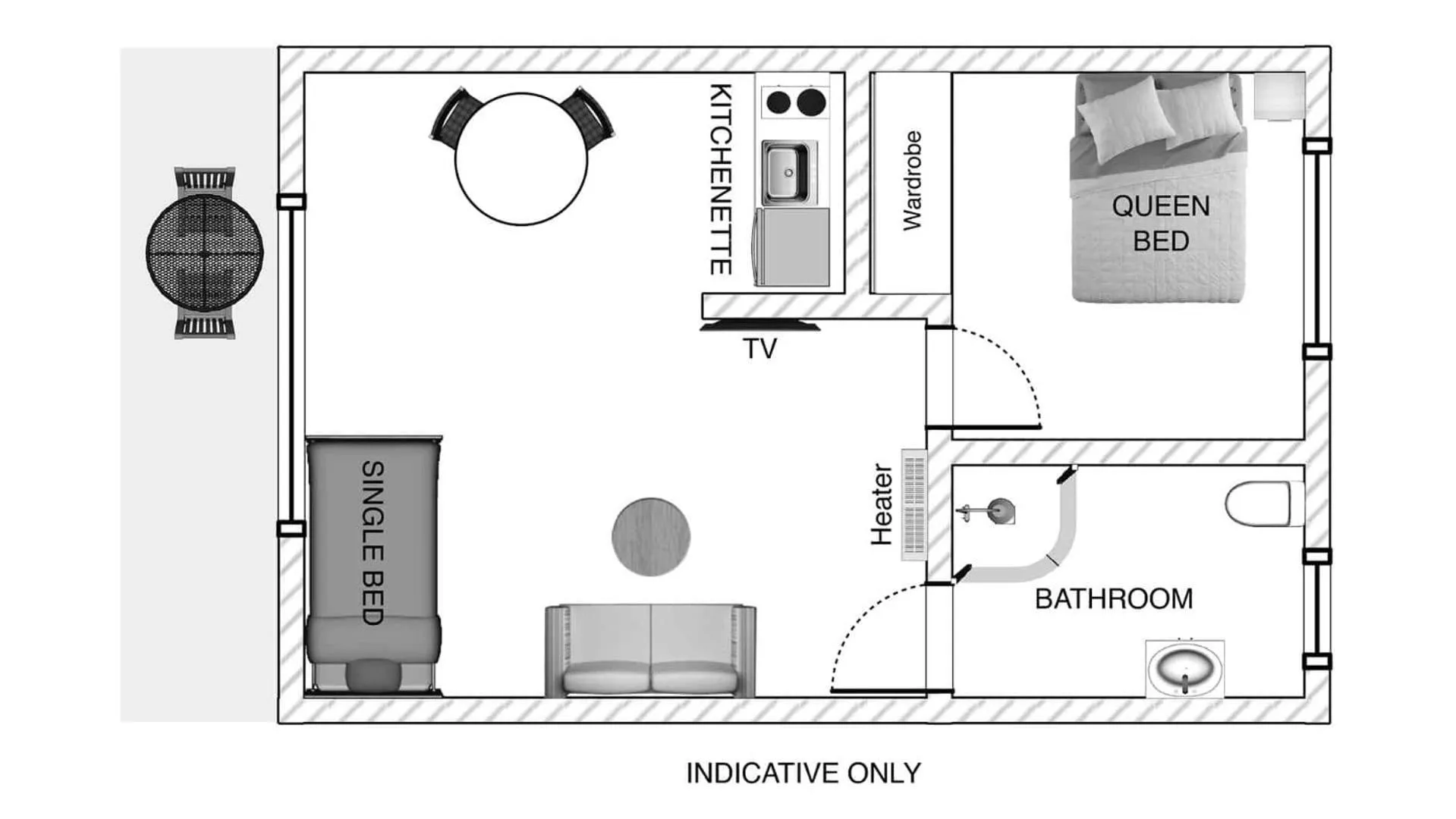Floor plan in Cedar Lodge Motel