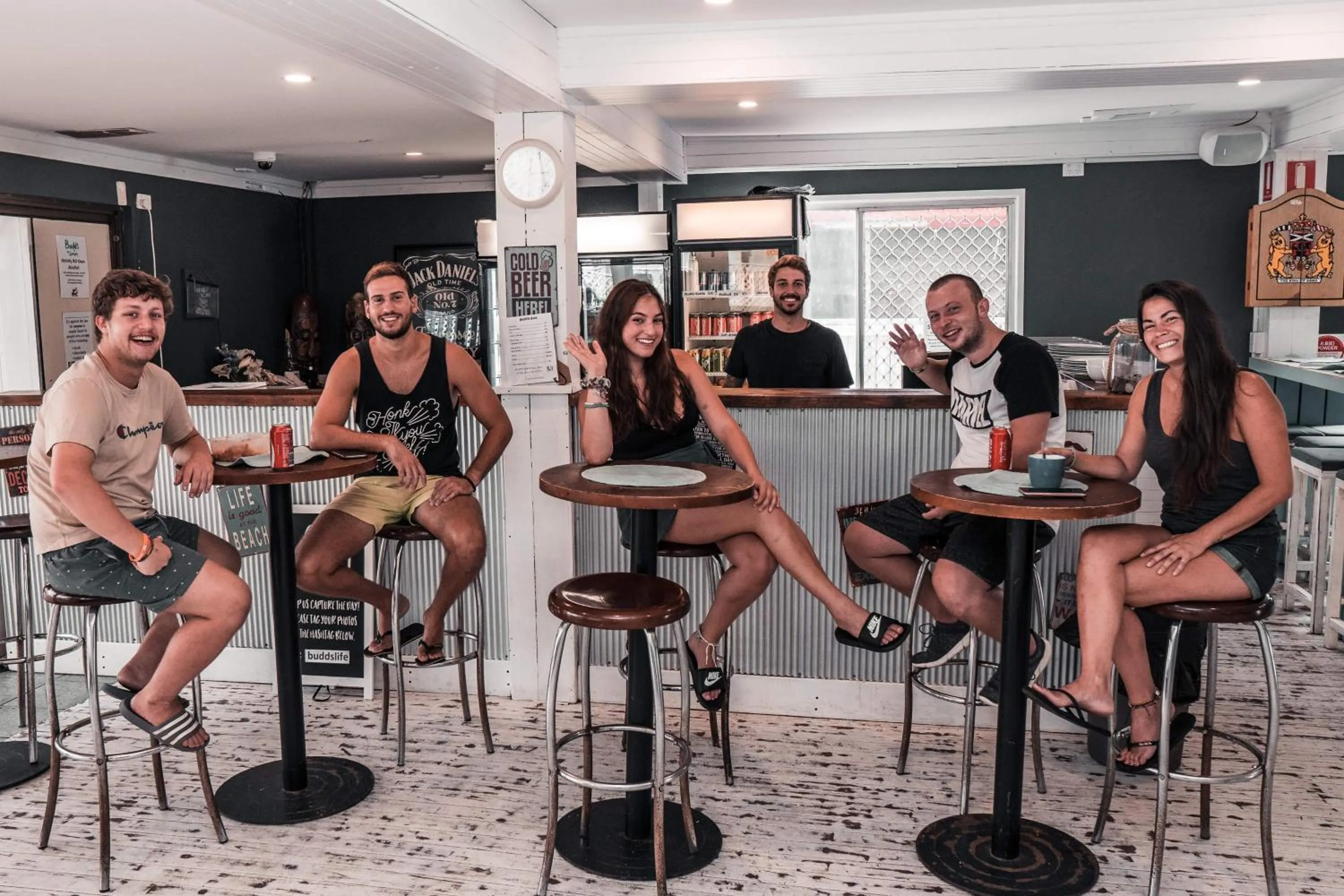 People in Budds In Surfers Backpackers