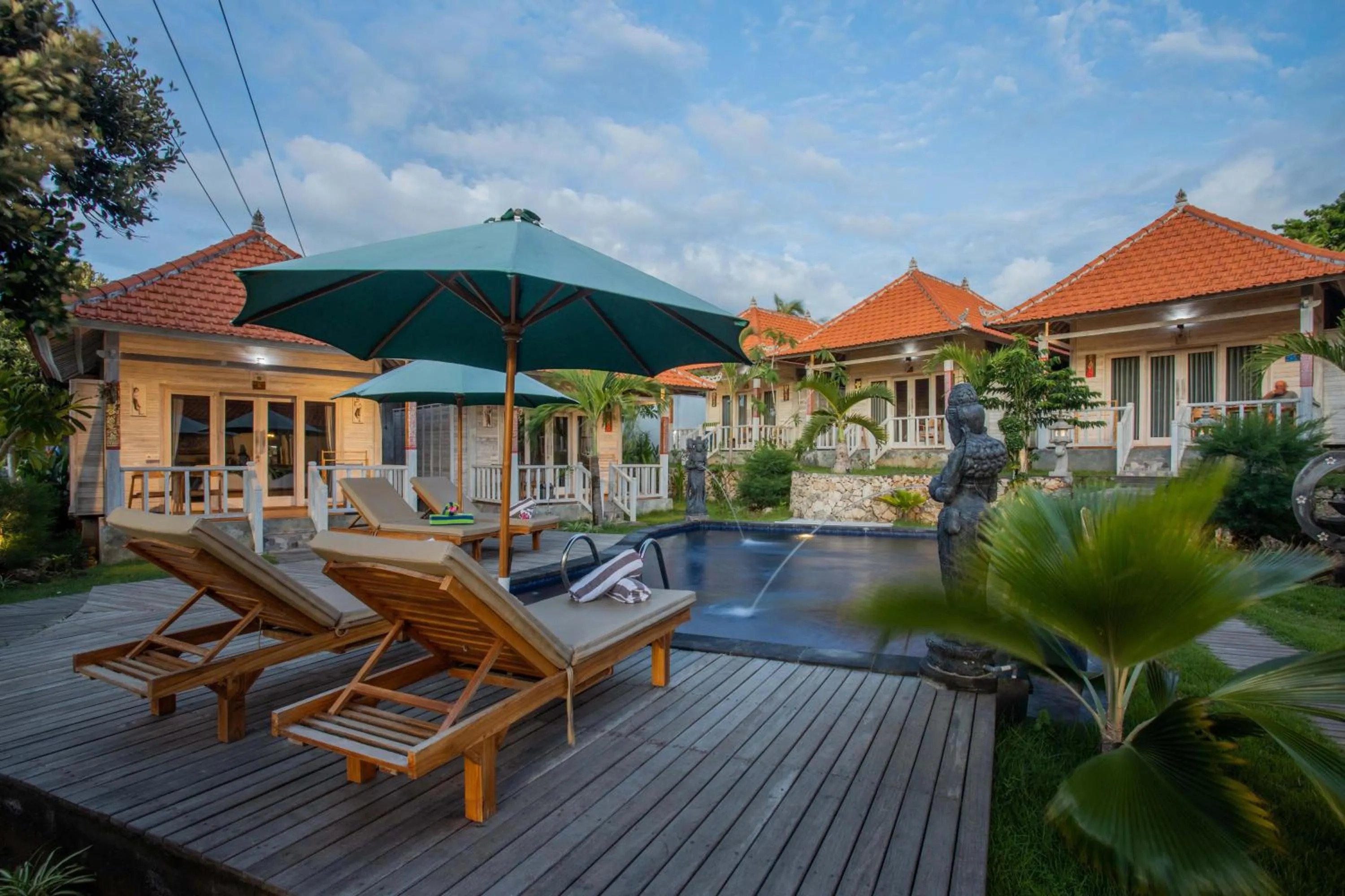 sunbed in Blue Sky Villa Ceningan