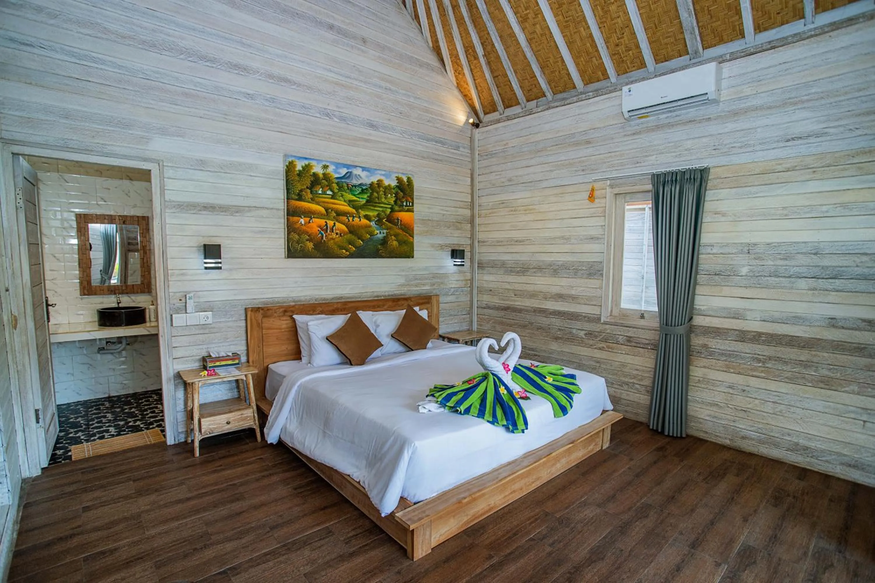 Bedroom, Bed in Blue Sky Villa Ceningan