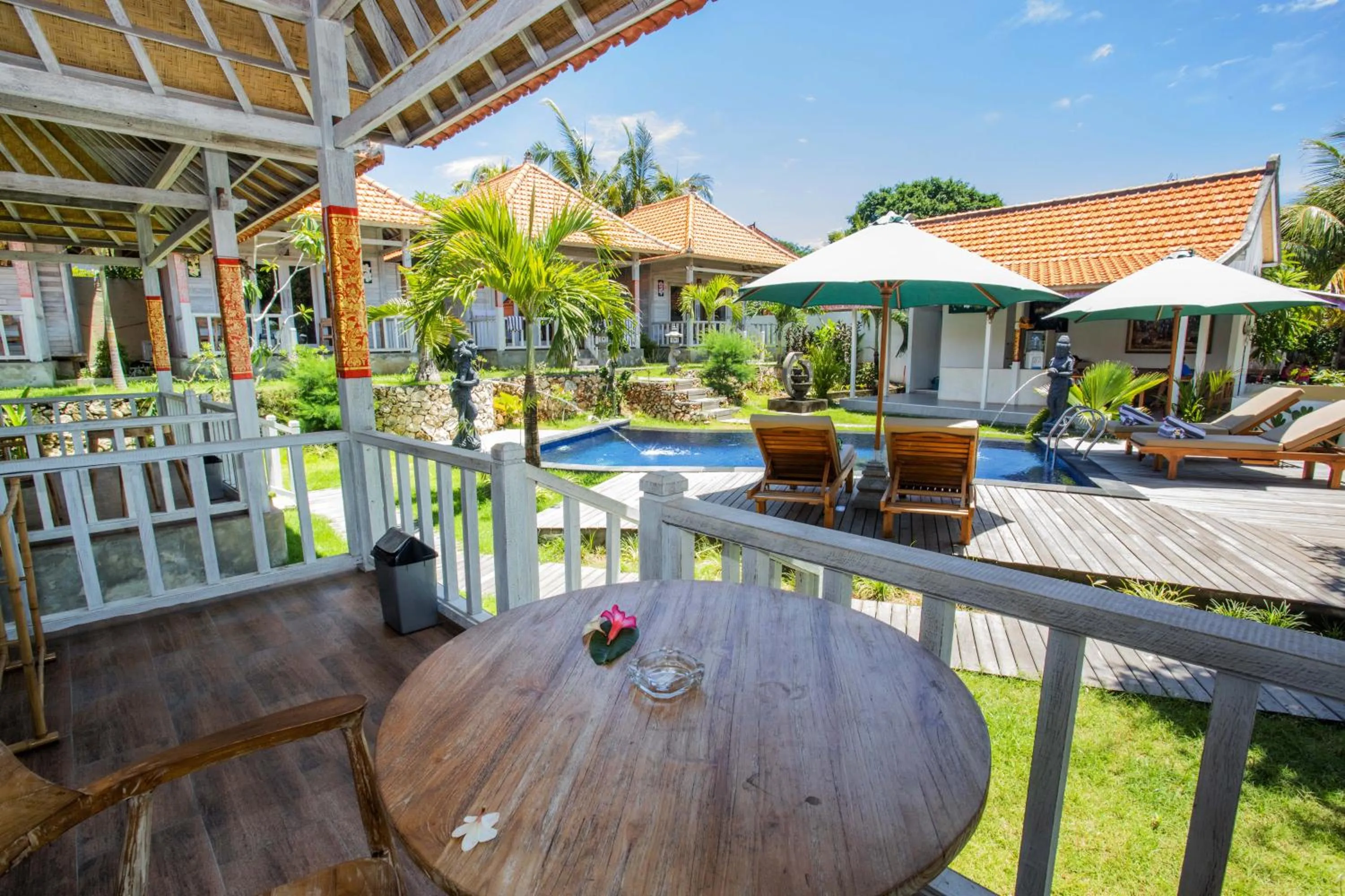 Balcony/Terrace in Blue Sky Villa Ceningan