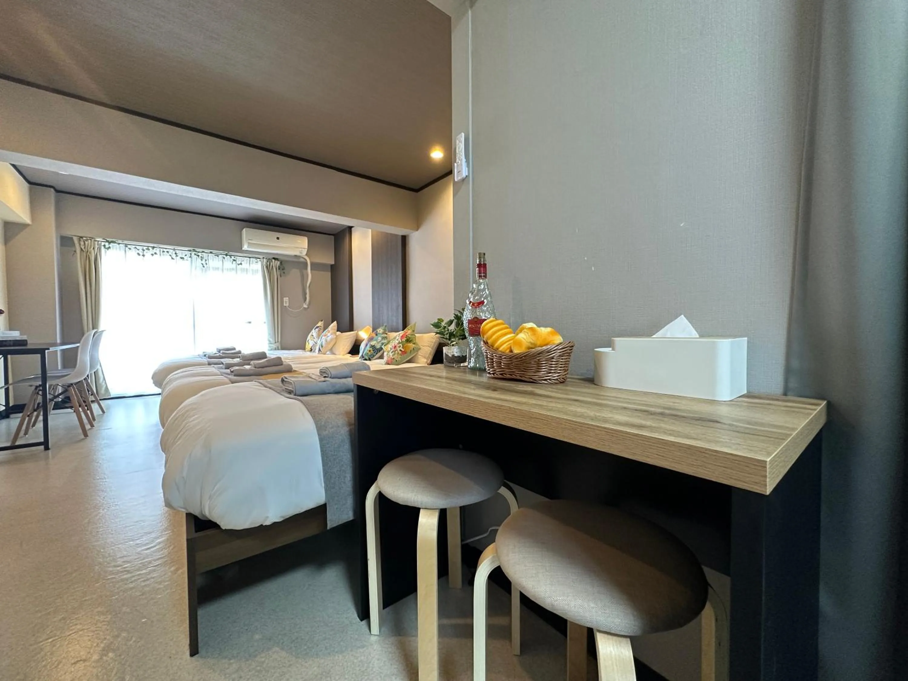 Bed in nestay apartment tokyo otsuka