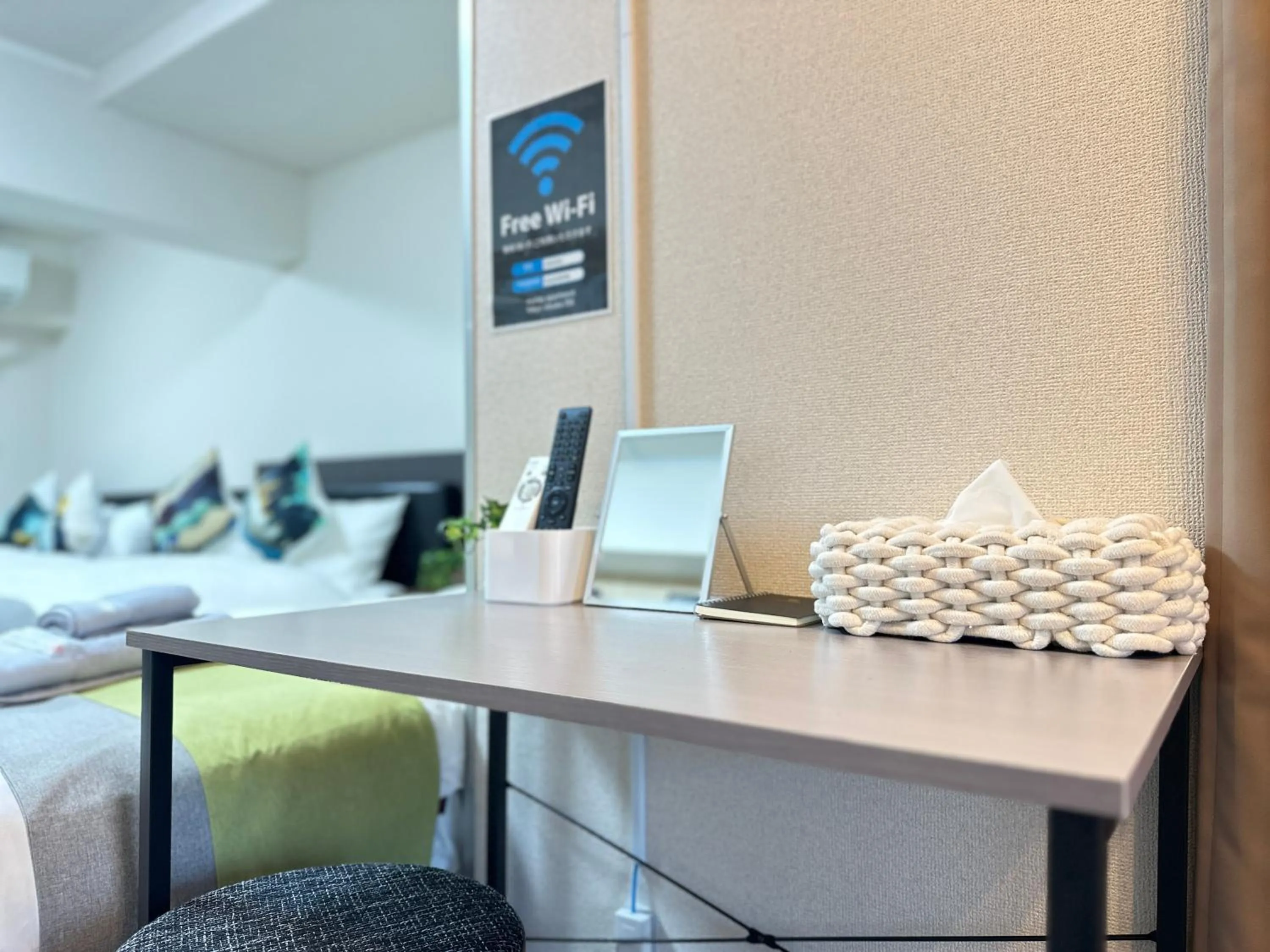 Bed in nestay apartment tokyo otsuka