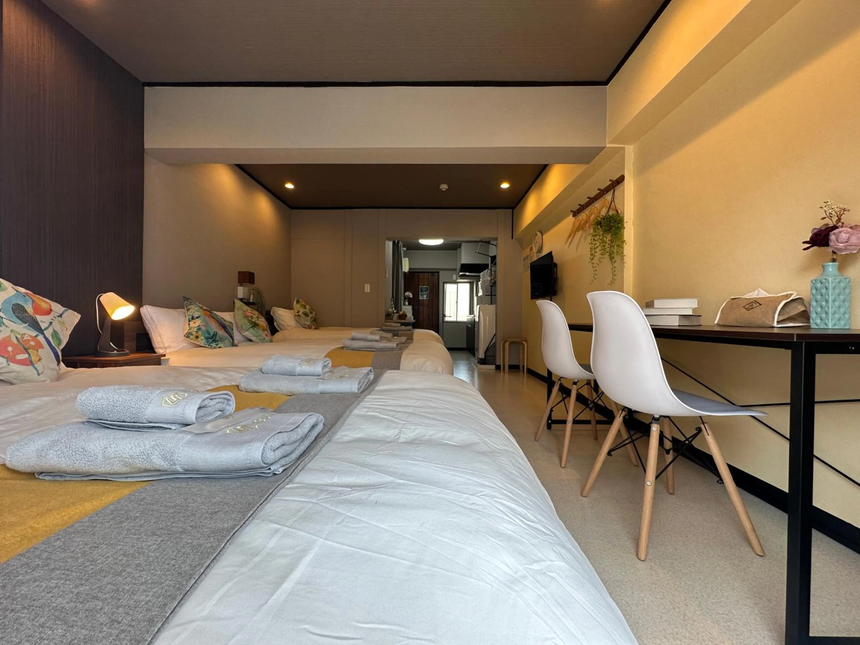 Bed in nestay apartment tokyo otsuka