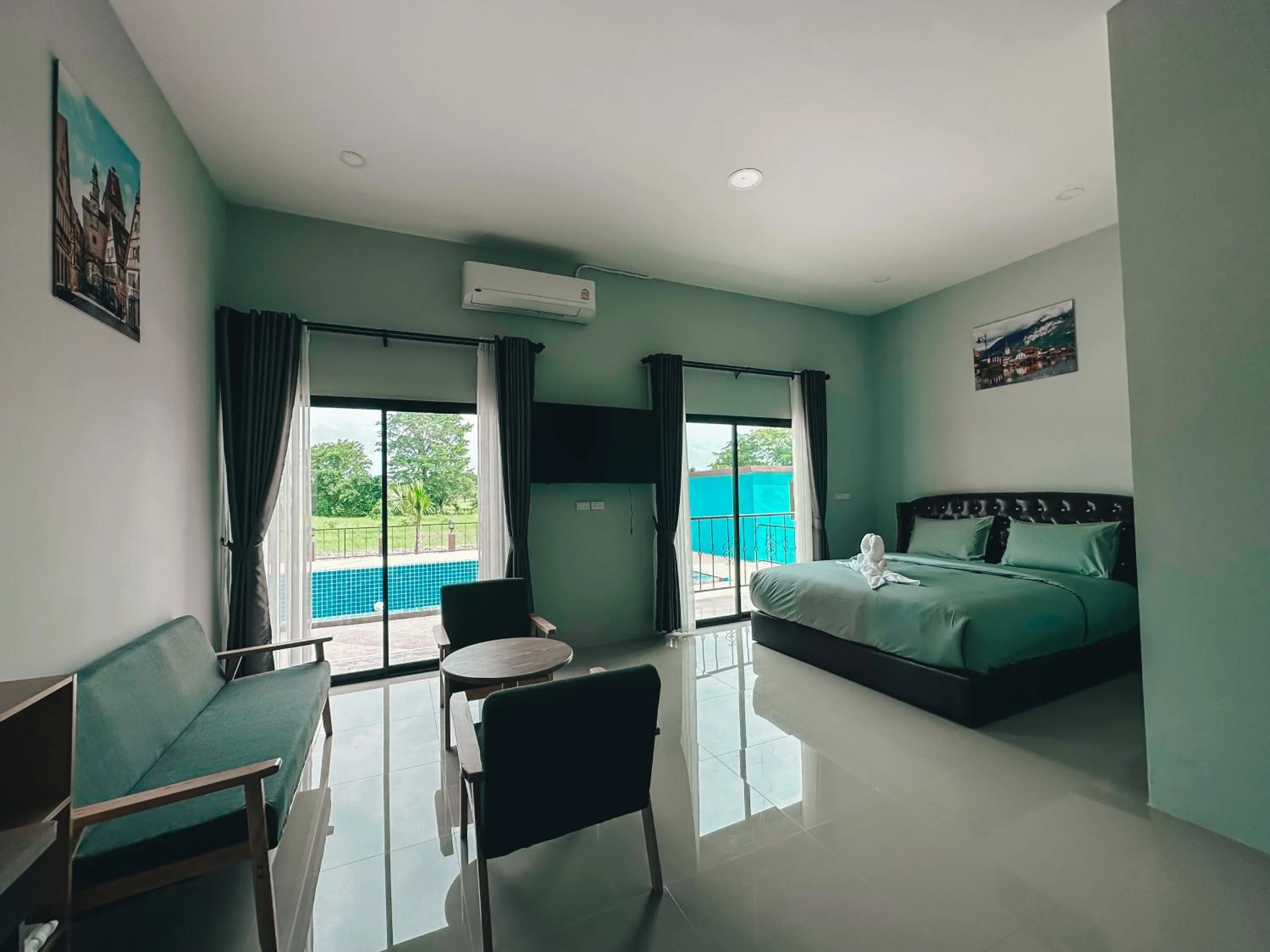 Bed in Tuscany Hotel Buriram