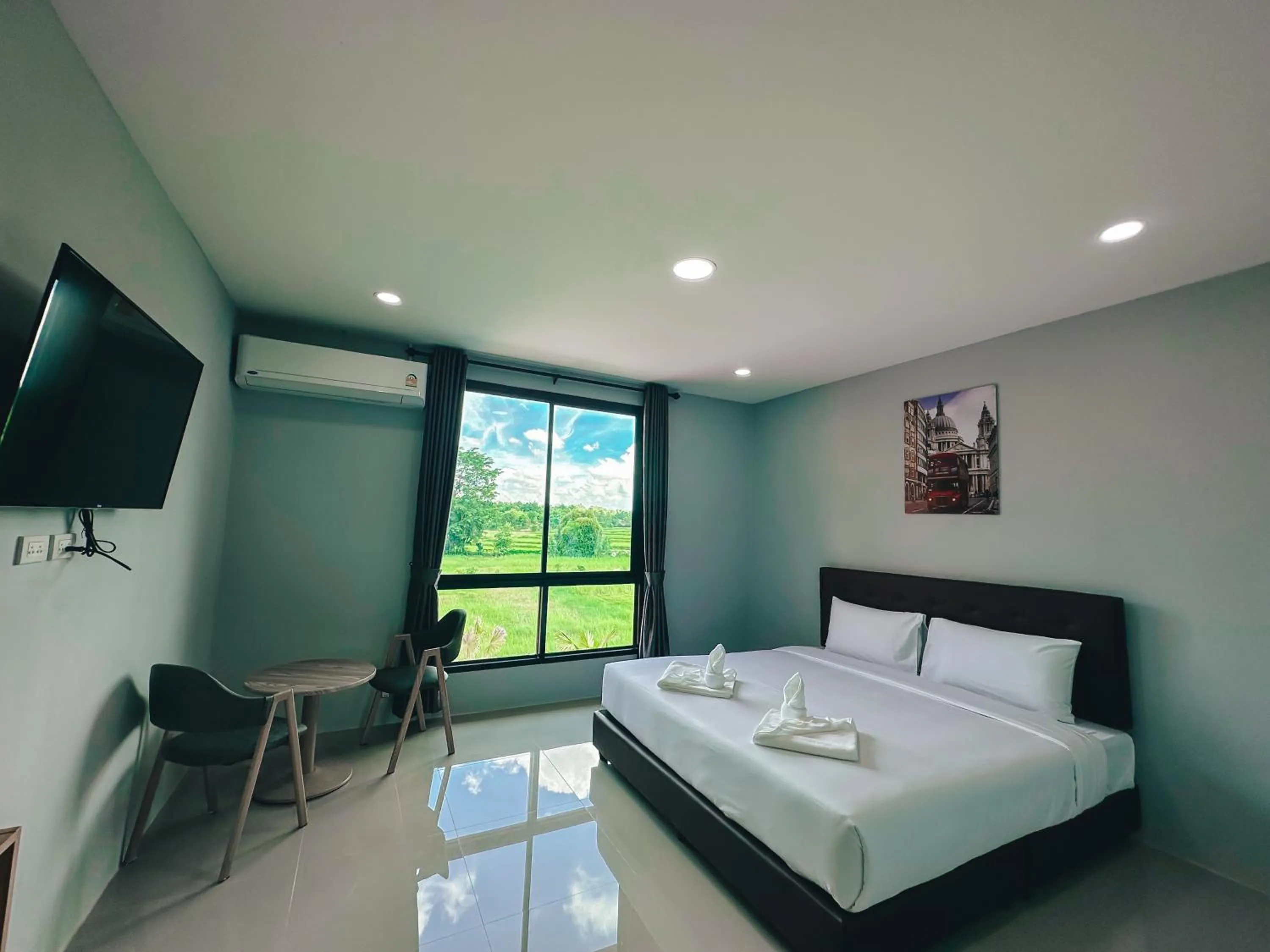 Bed in Tuscany Hotel Buriram