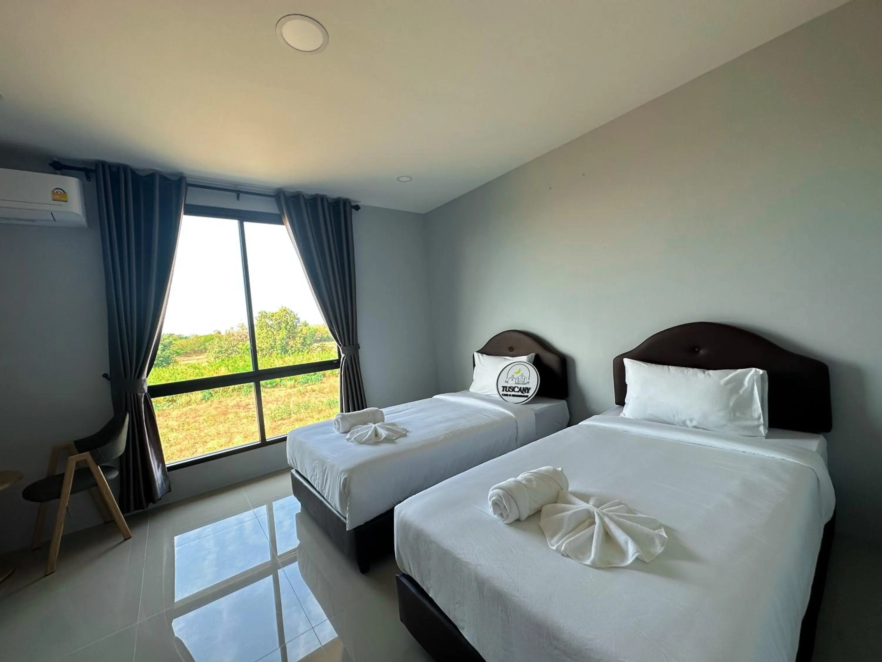 View (from property/room), Bed in Tuscany Hotel Buriram