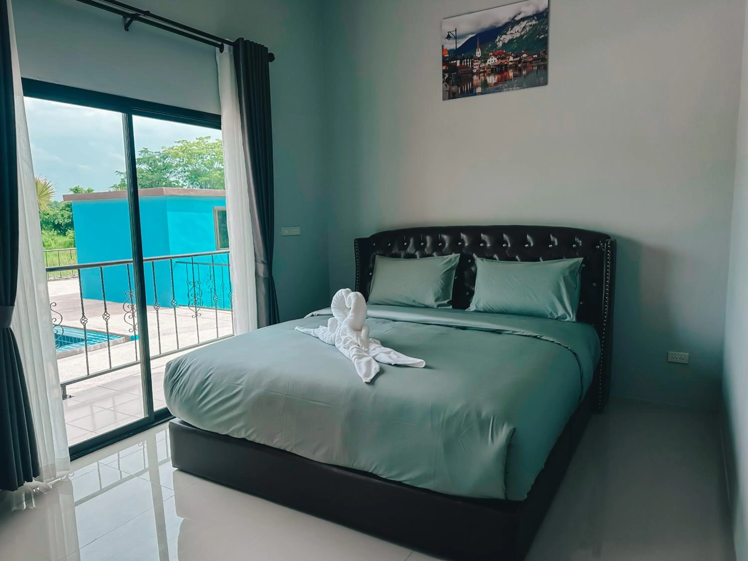 Bed in Tuscany Hotel Buriram