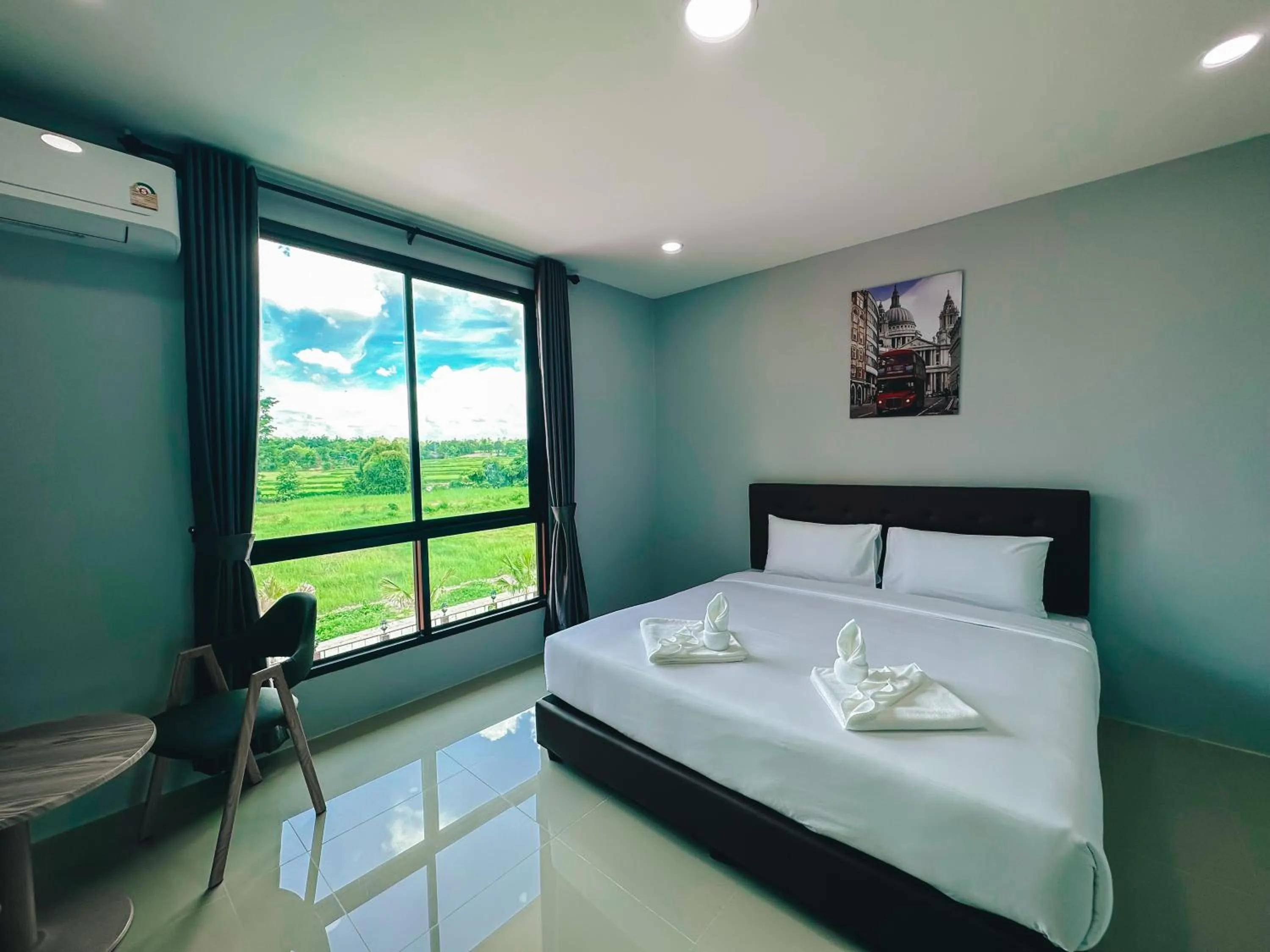 Bed in Tuscany Hotel Buriram