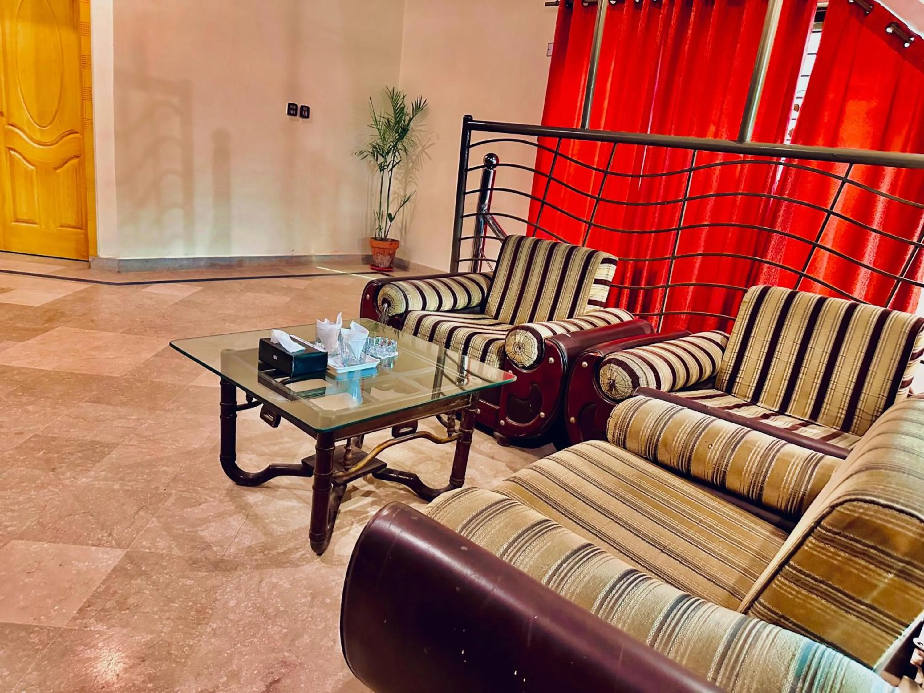 Seating area in Infinity Hotel